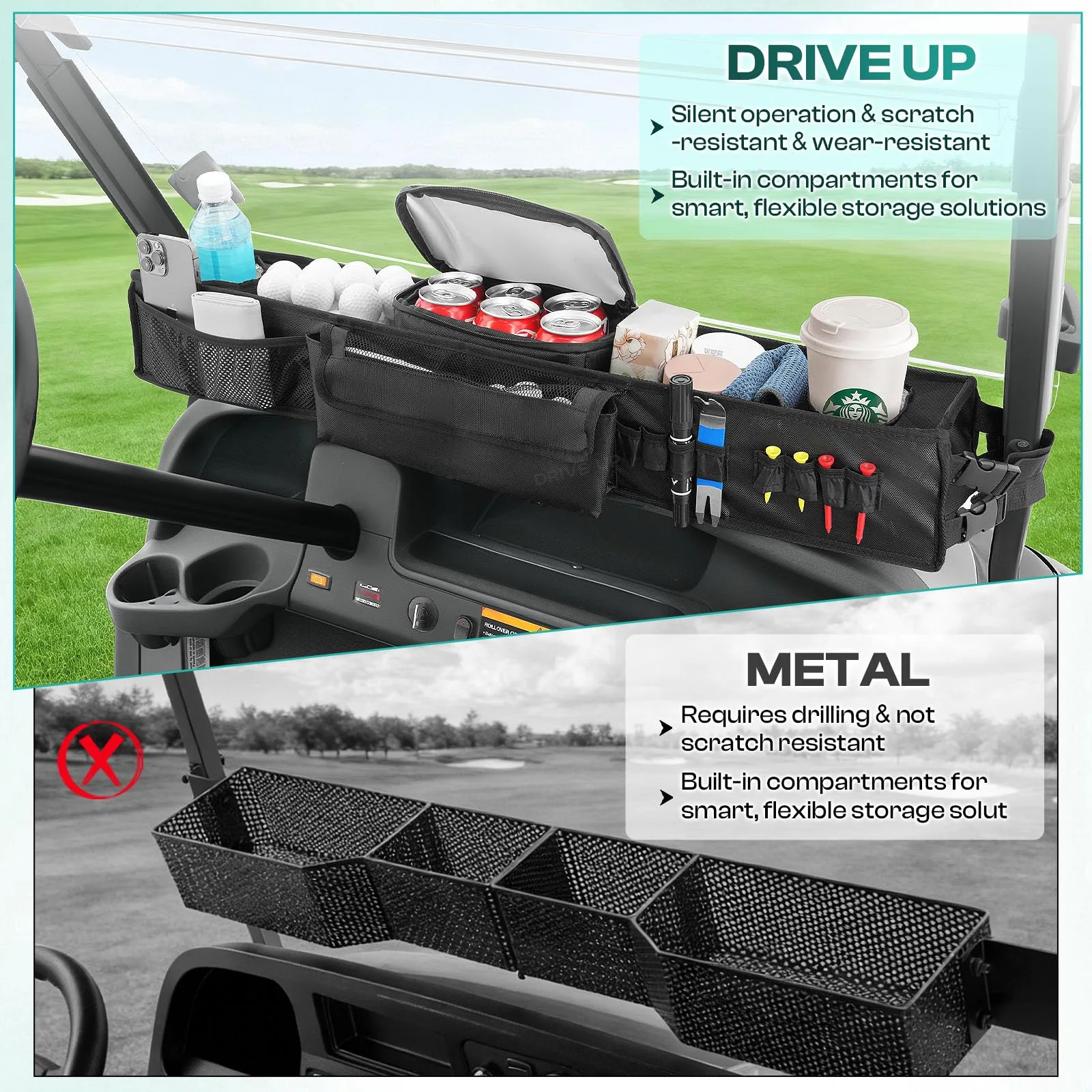 DRIVE UP DU00337 Golf Cart Front Storage Basket image 3