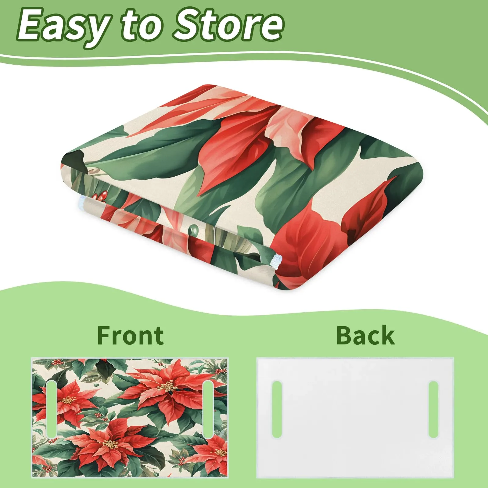 Tiveruda Christmas Lily Golf Cart Seat Cover, 51 x 31 in image 4