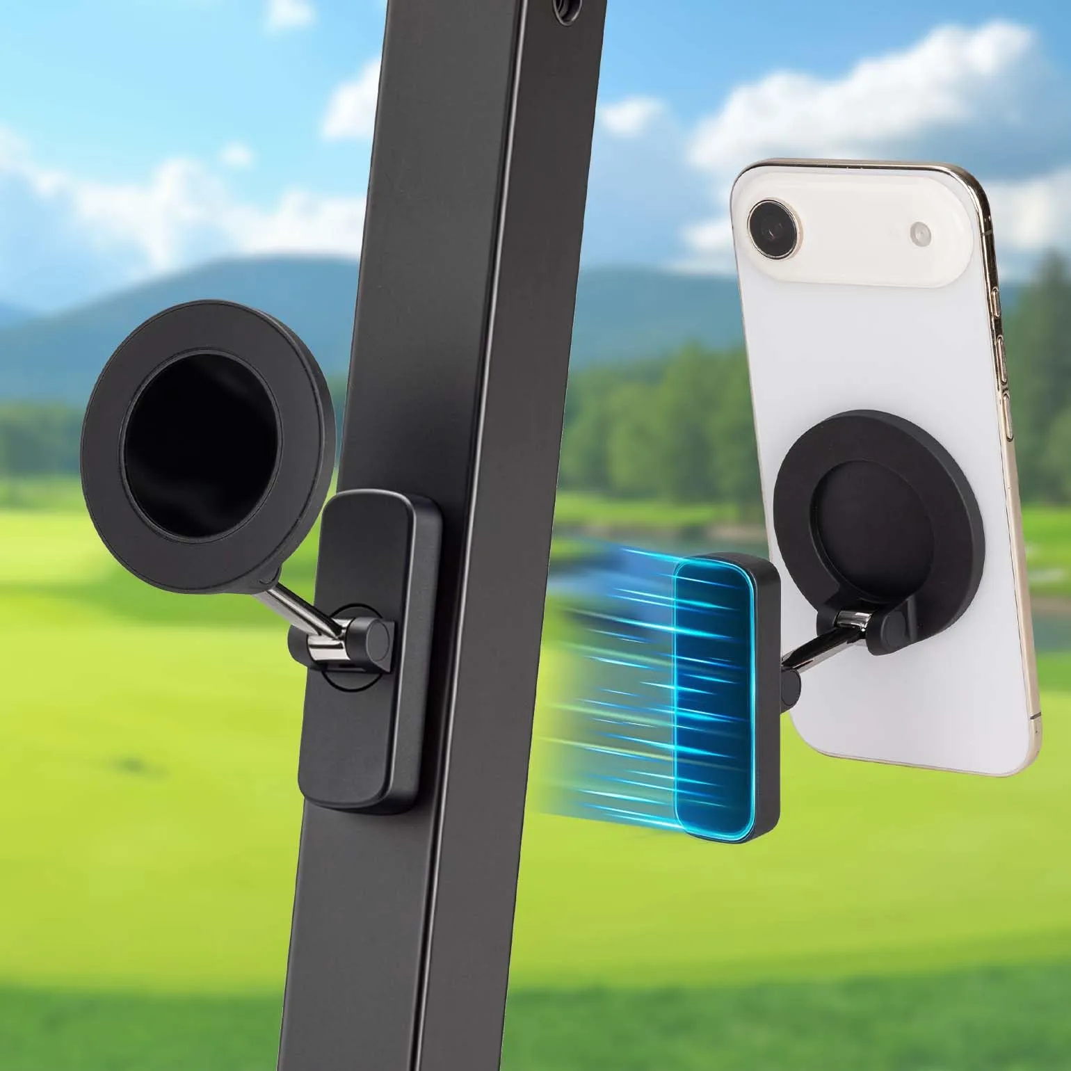 KEMIMOTO Magnetic Golf Cart Phone Holder B1410-00009-BK-M