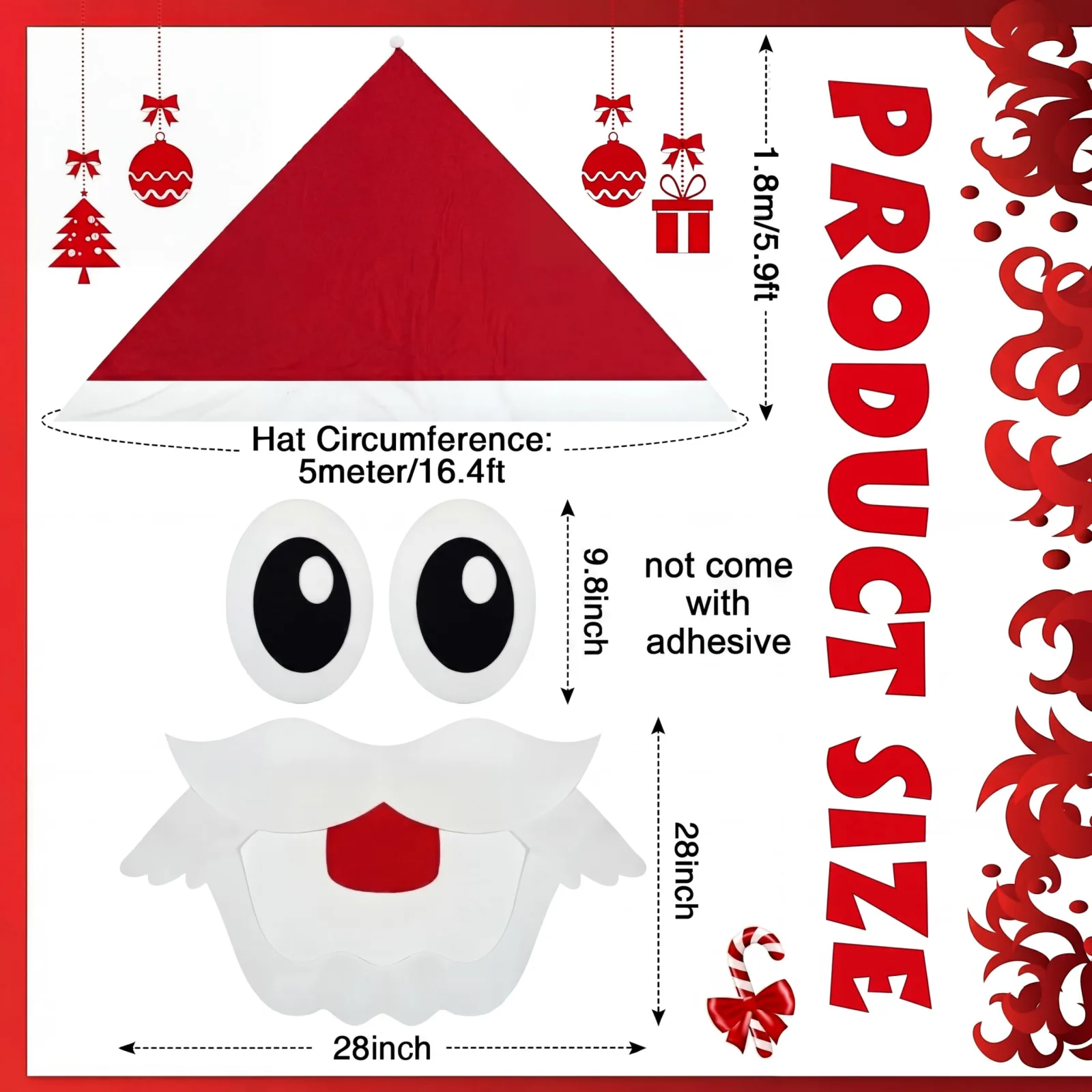 Soulchen Christmas Golf Cart Santa Decoration Kit image 2