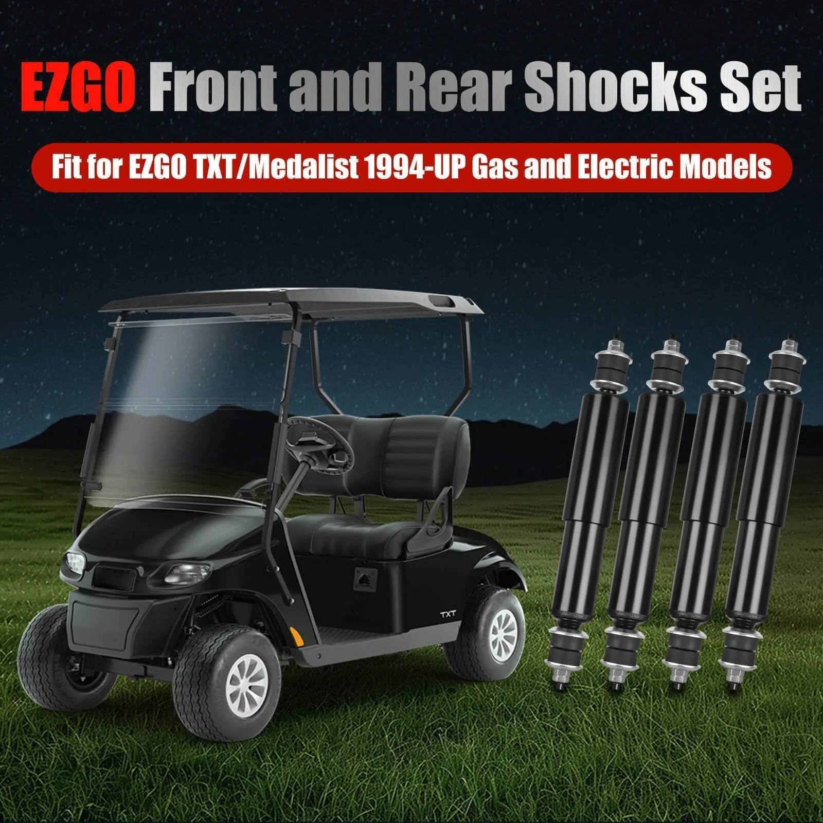 LEAPGOMAX EZGO TXT Front & Rear Golf Cart Shocks image 2
