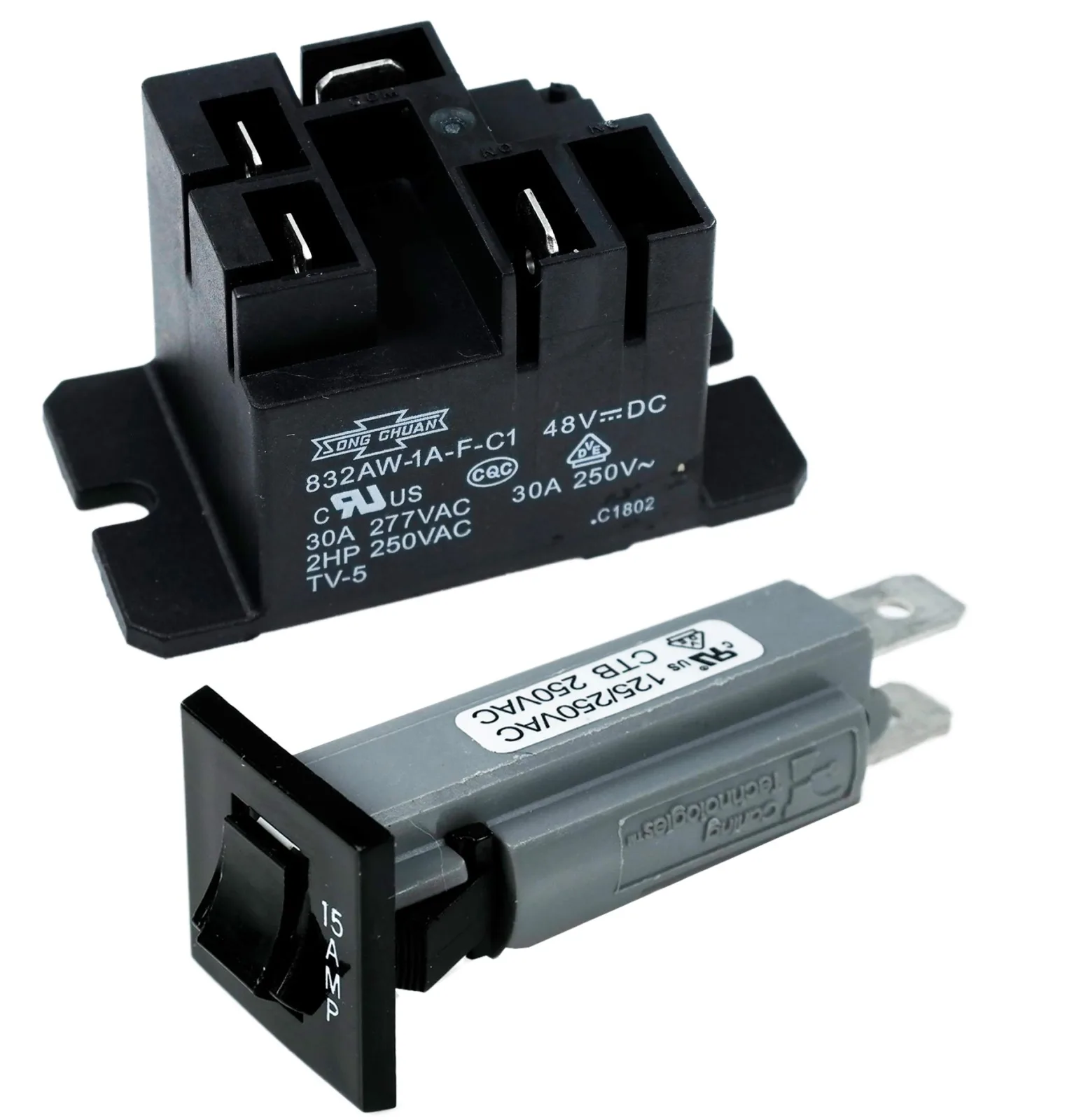 Club Car 36V Relay and 15A Circuit Breaker