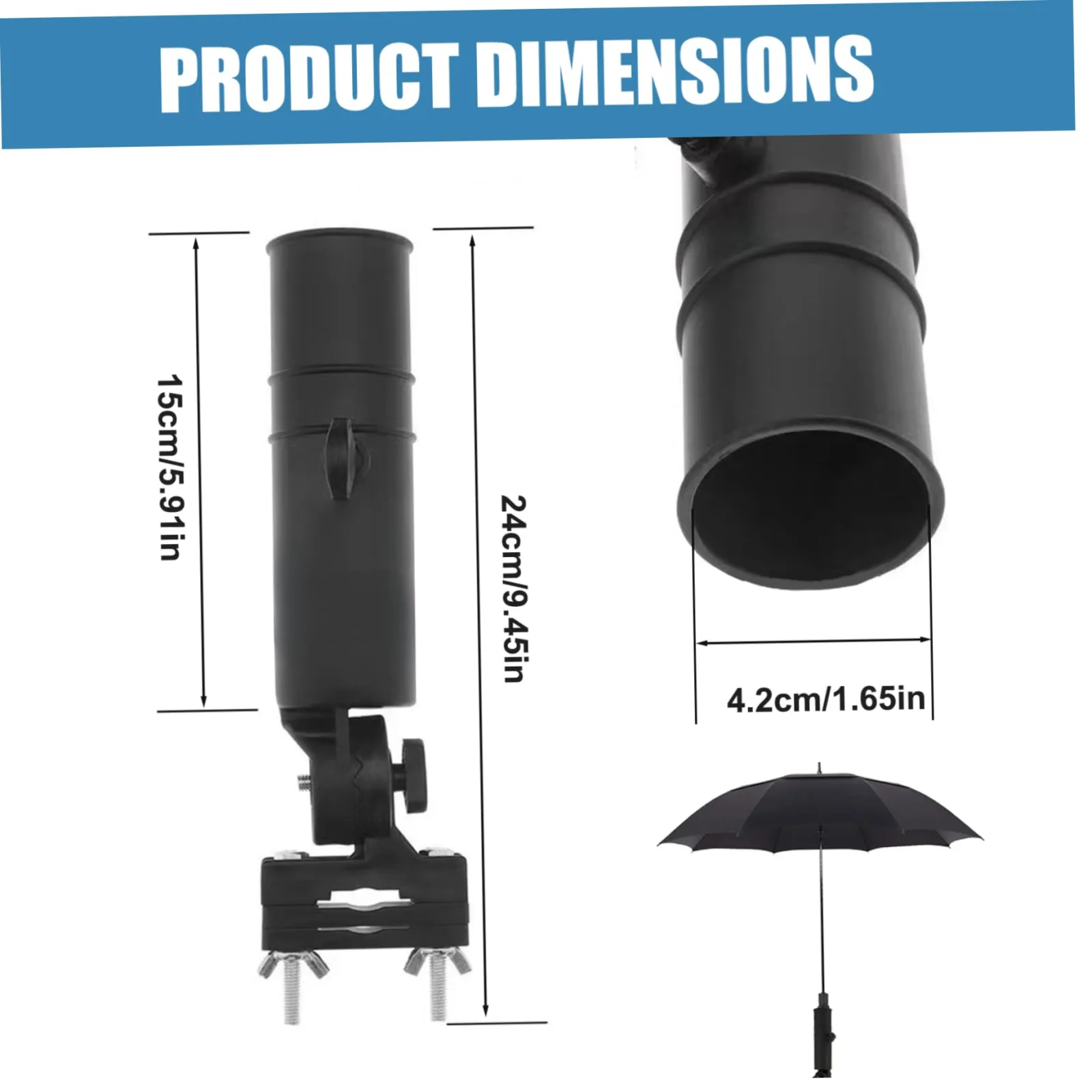 CurcKua Adjustable Golf Cart Umbrella Holder image 3