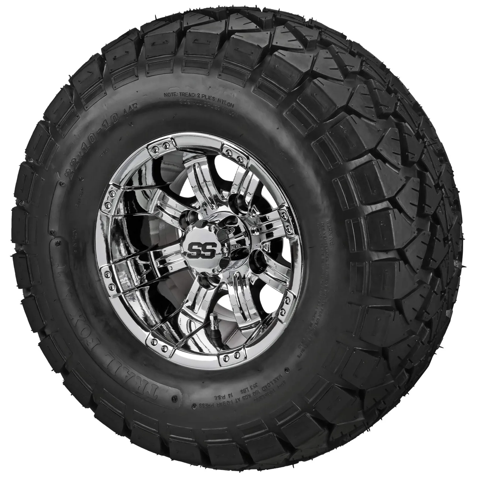 RM Cart 22x10-10 Golf Cart Wheel and Tire Set 10098S509