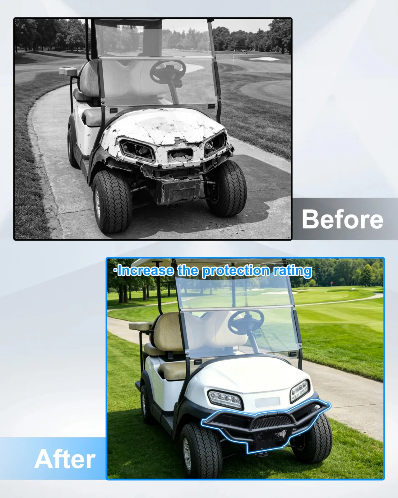 LDETXY Front Brush Guard for Club Car Tempo 2018+ image 3