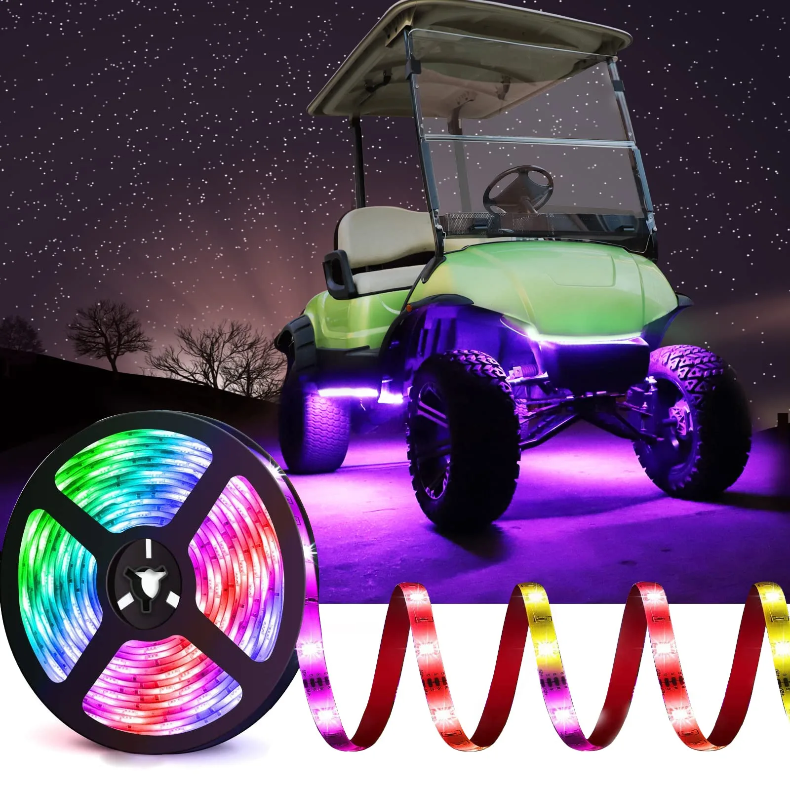 Roykaw AXY-RGB-M4 Golf Cart Underglow LED Light Kit