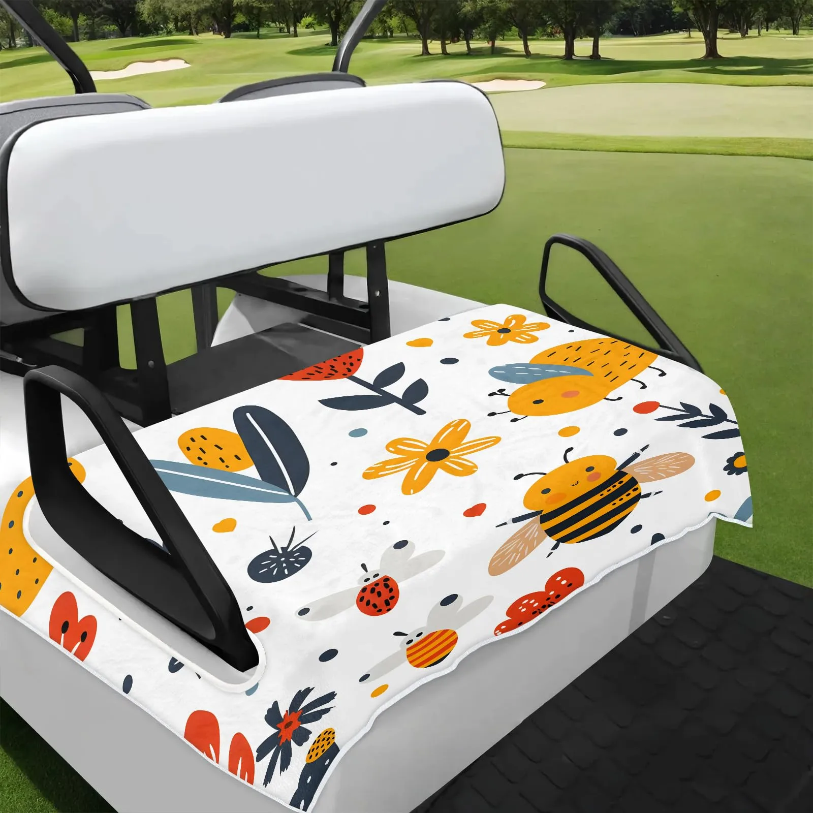 Tiveruda Golf Cart Seat Cover for Double Seats, 51 x 31 in