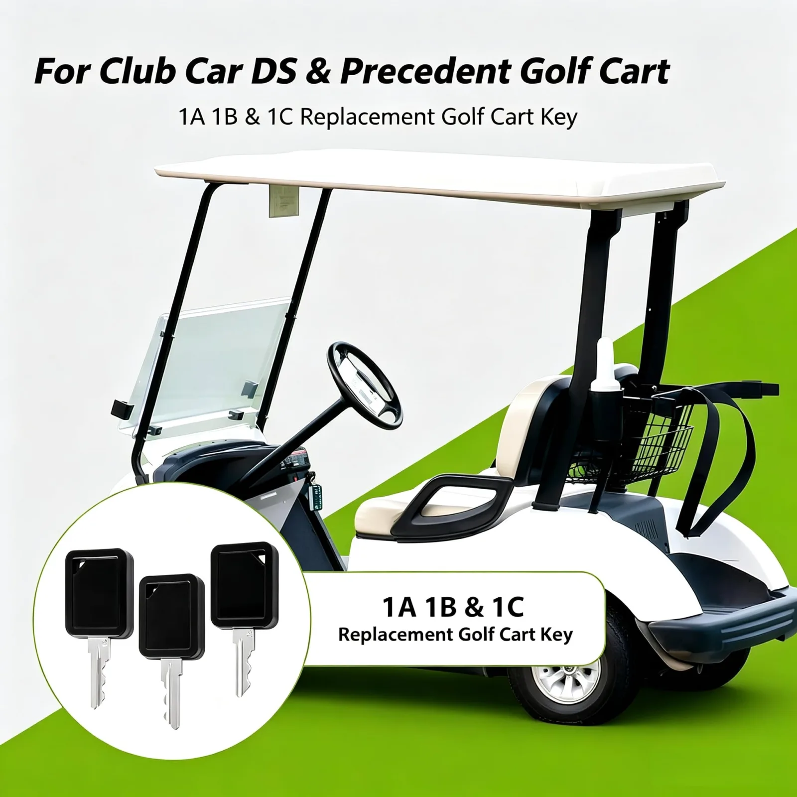 Esiwila Club Car Golf Cart Keys 1A/1B/1C, 3-Pack image 4