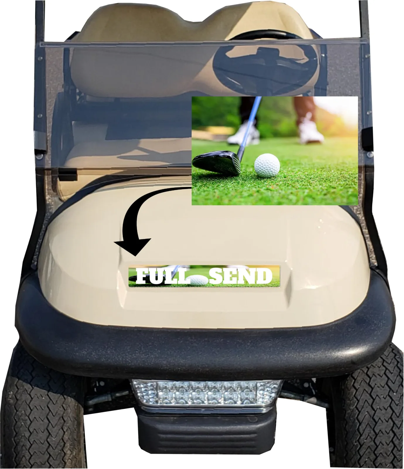 Custom Name Plate for Club Car Precedent Golf Cart