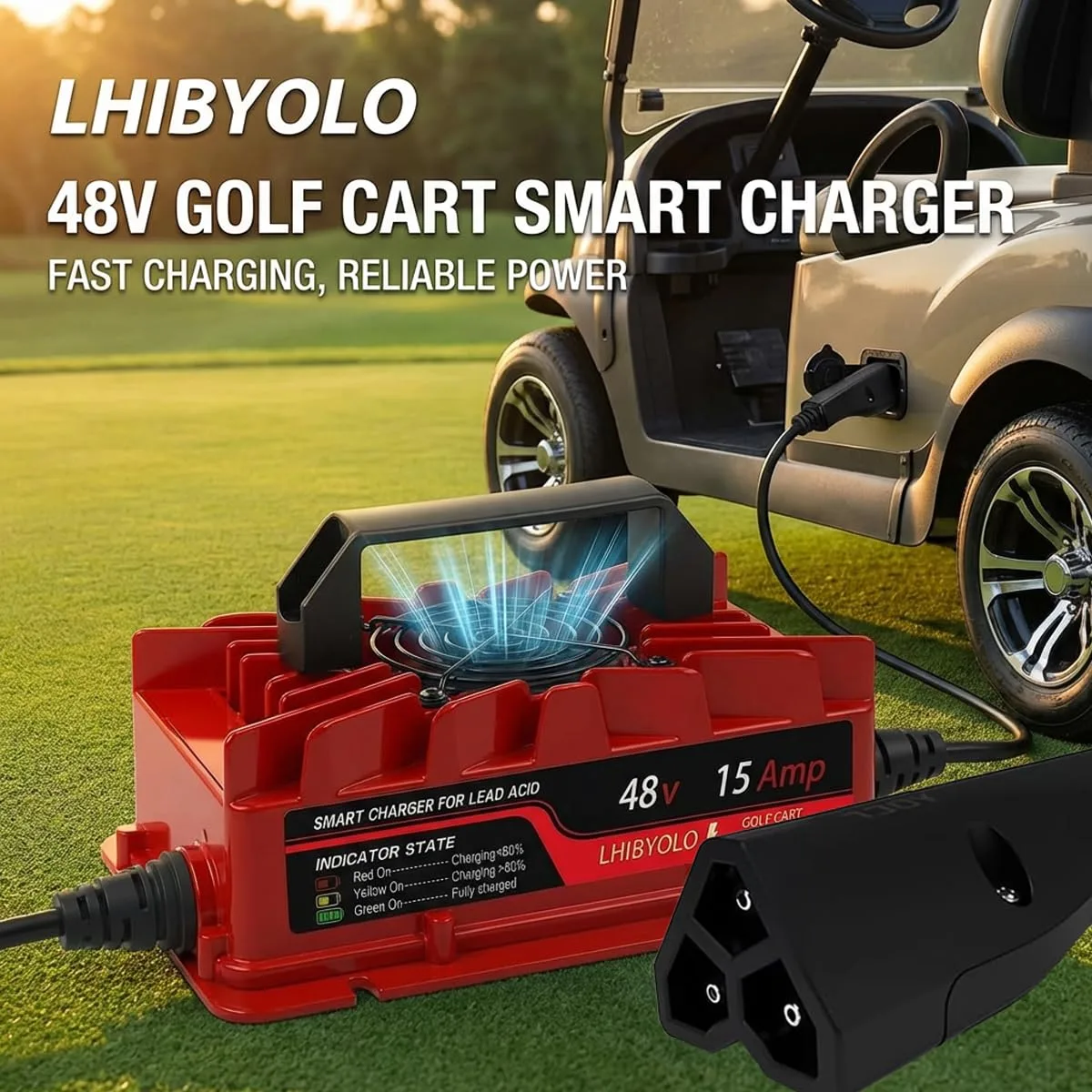 LHIBYOLO 48V 15A Golf Cart Charger LH-4815TXT image 2