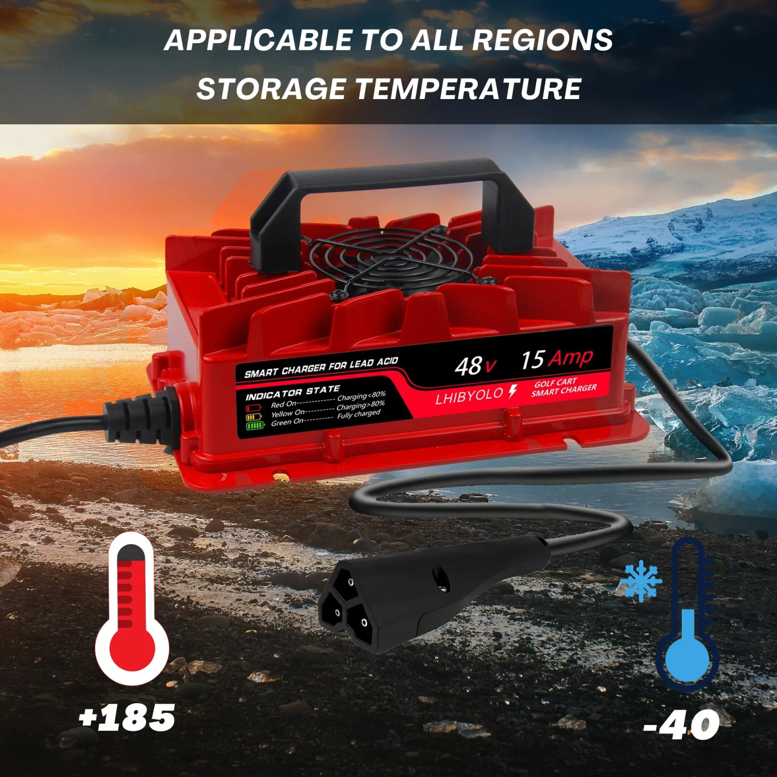 LHIBYOLO 48V 15A Golf Cart Charger LH-4815TXT image 4