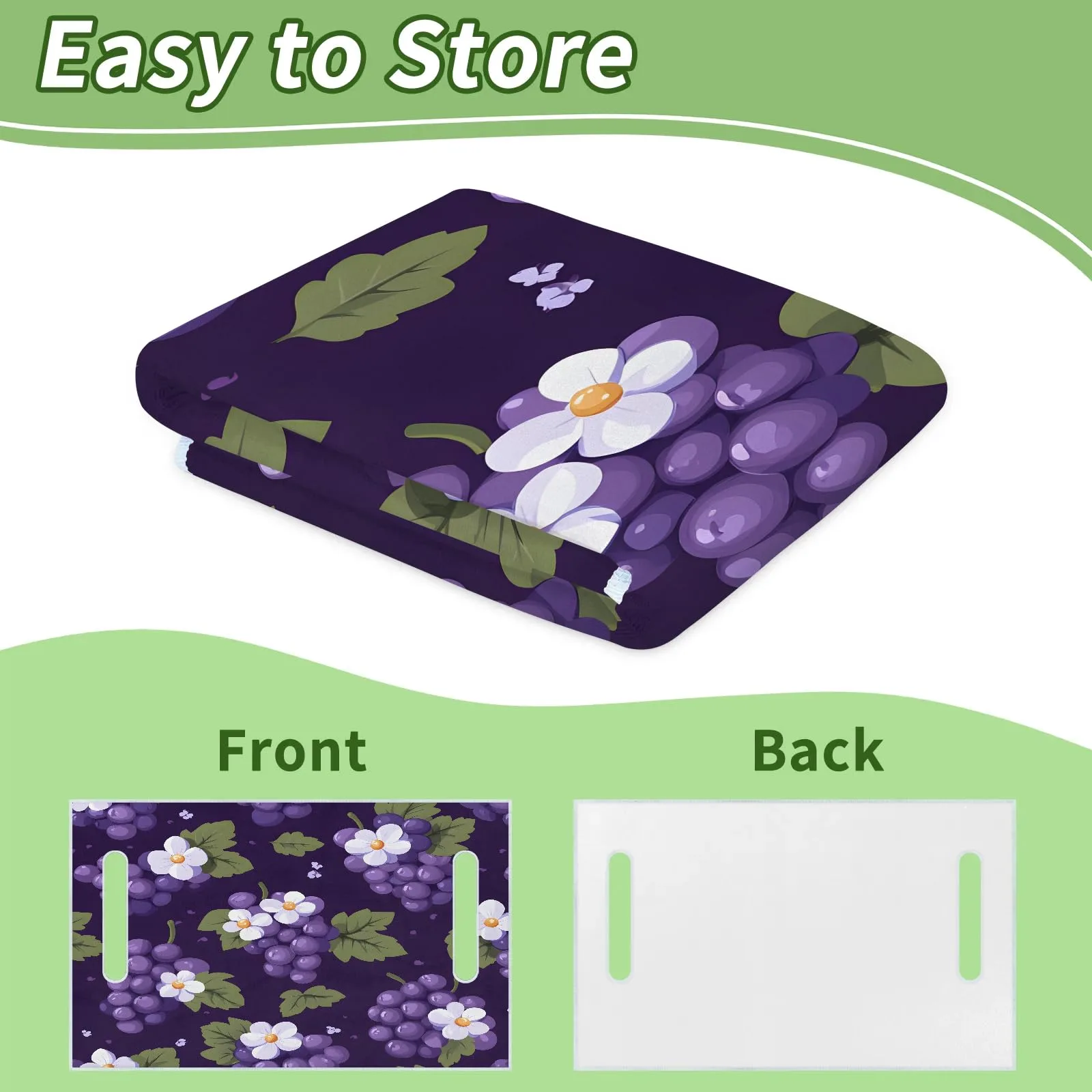 Tiveruda Lovely Grapes Golf Cart Seat Cover, 51 x 31 in image 4