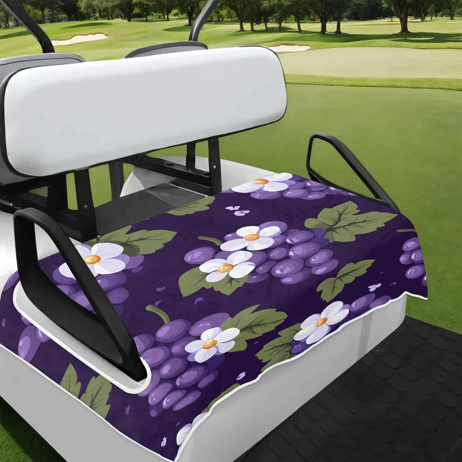 Tiveruda Lovely Grapes Golf Cart Seat Cover, 51 x 31 in