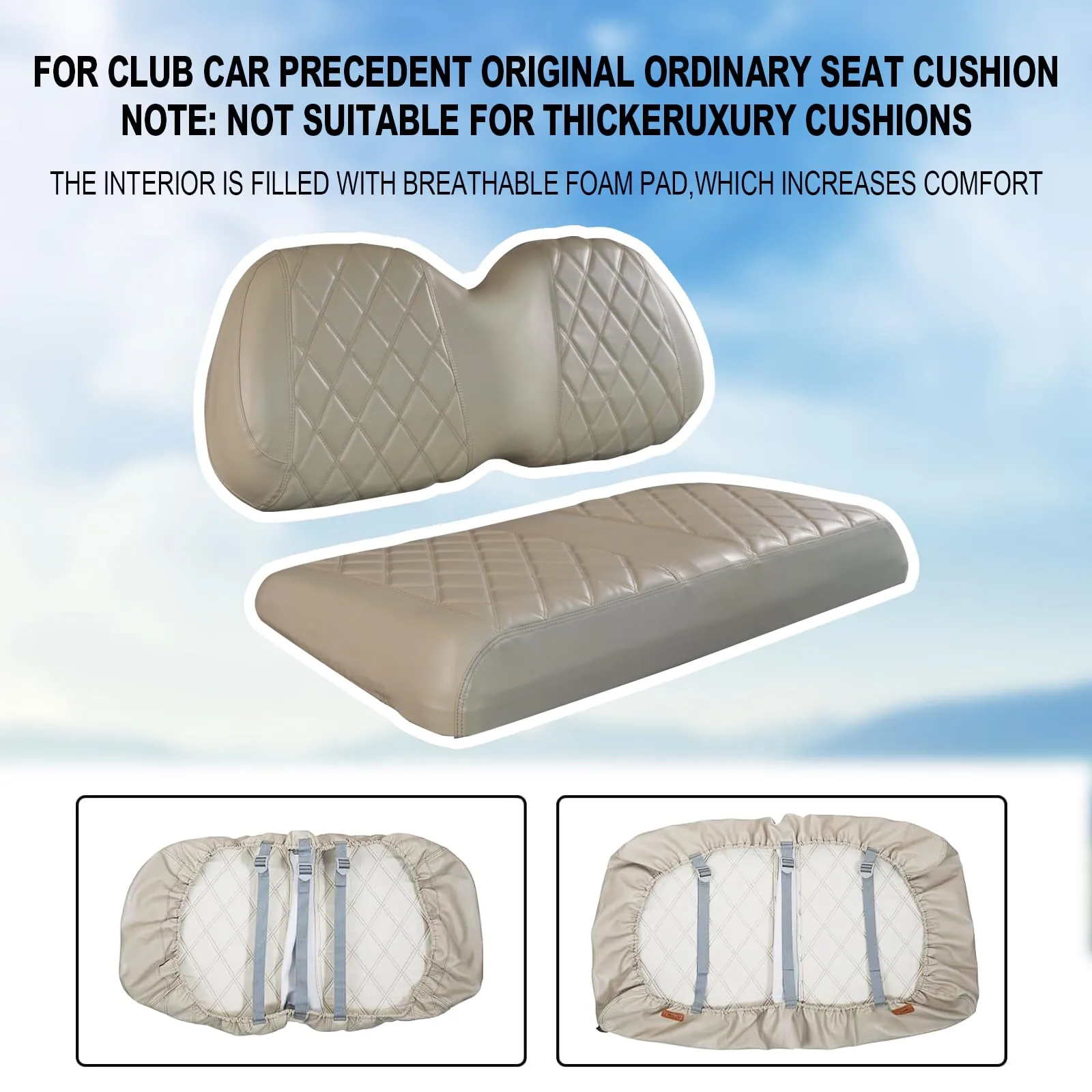 NOKINS Club Car Precedent Front Seat Cover WGN10015-SG image 3