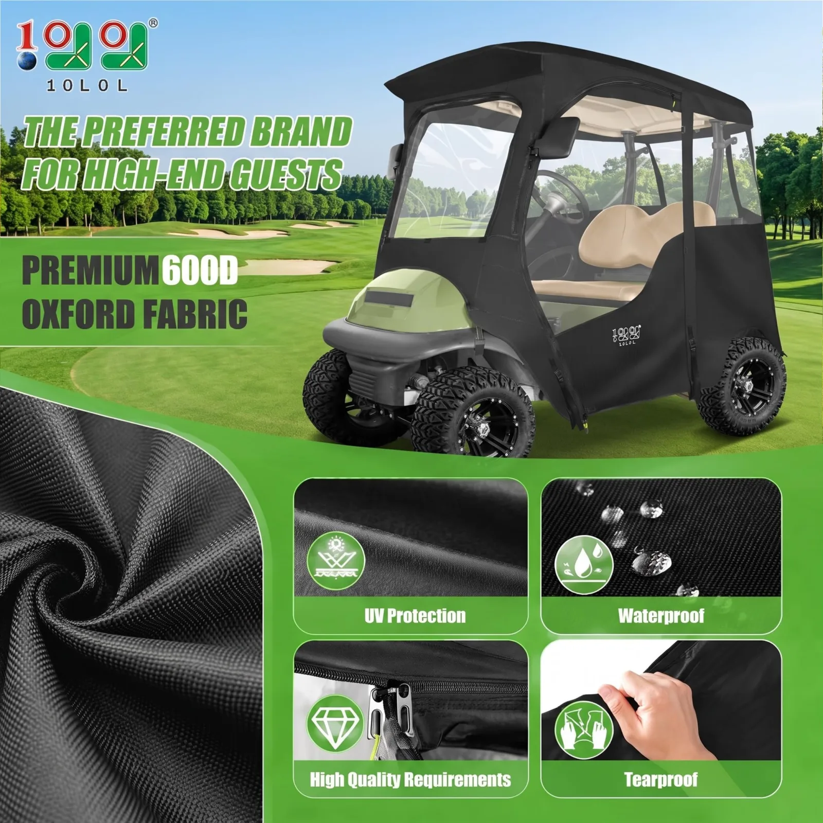 10L0L Enclosure for 2-Passenger Club Car Precedent image 2