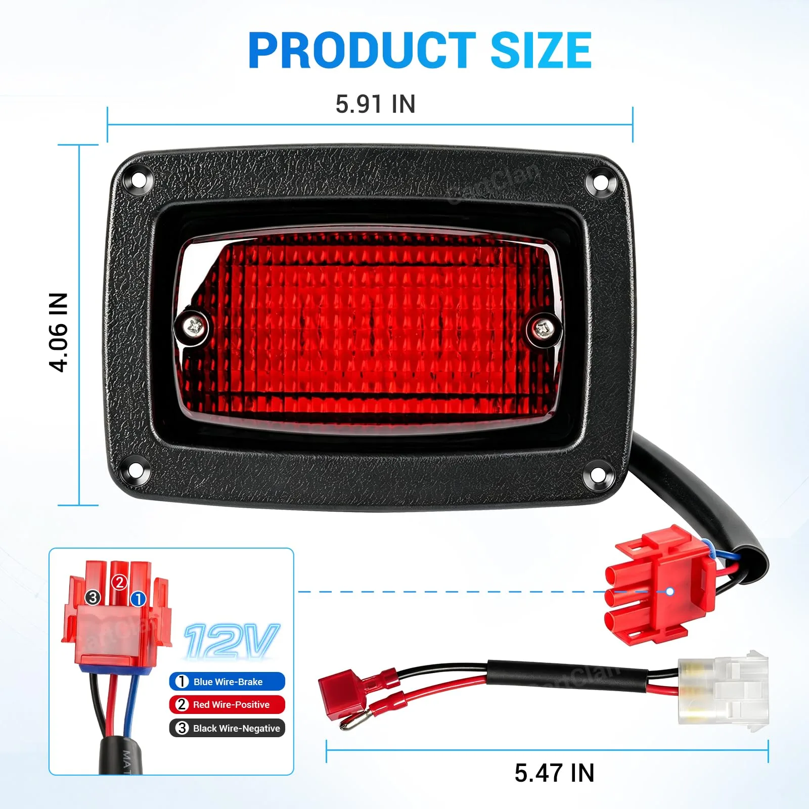 CartClan LED Taillight Kit for Club Car DS, CT-CC-0057 image 3