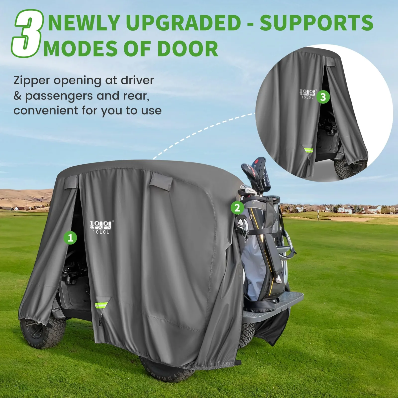 10L0L 650D Golf Cart Cover for 2/4/6 Passenger Carts image 4
