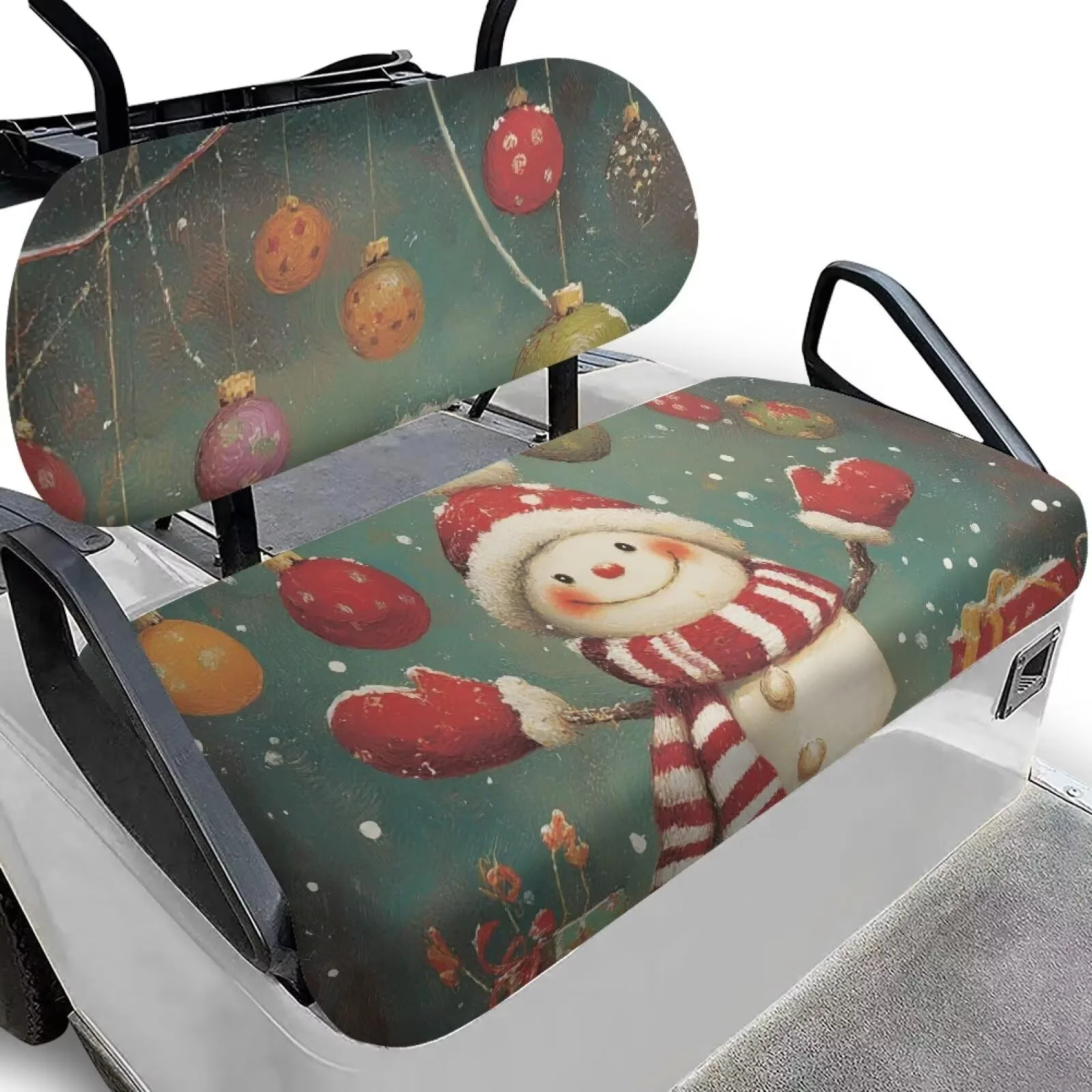Quidrwyo Snowman Golf Cart Seat Covers for Club Car