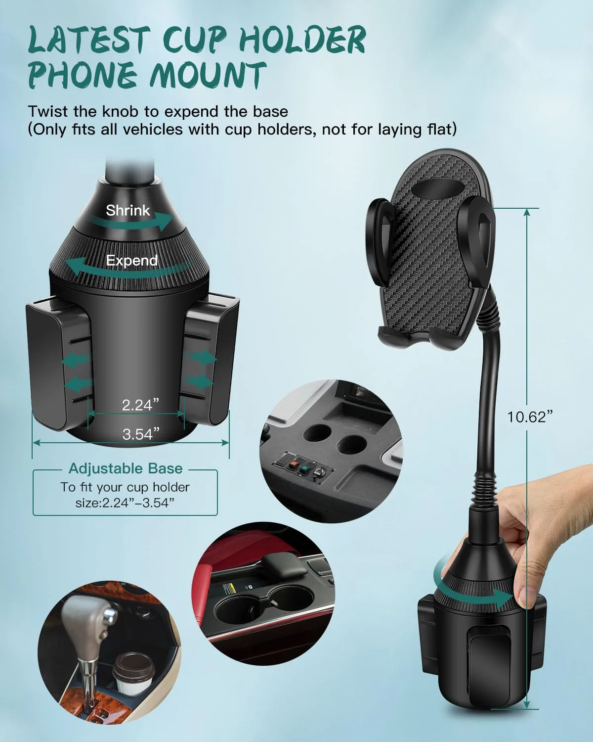 ILVGOLF Universal Cup Holder Phone Mount image 3