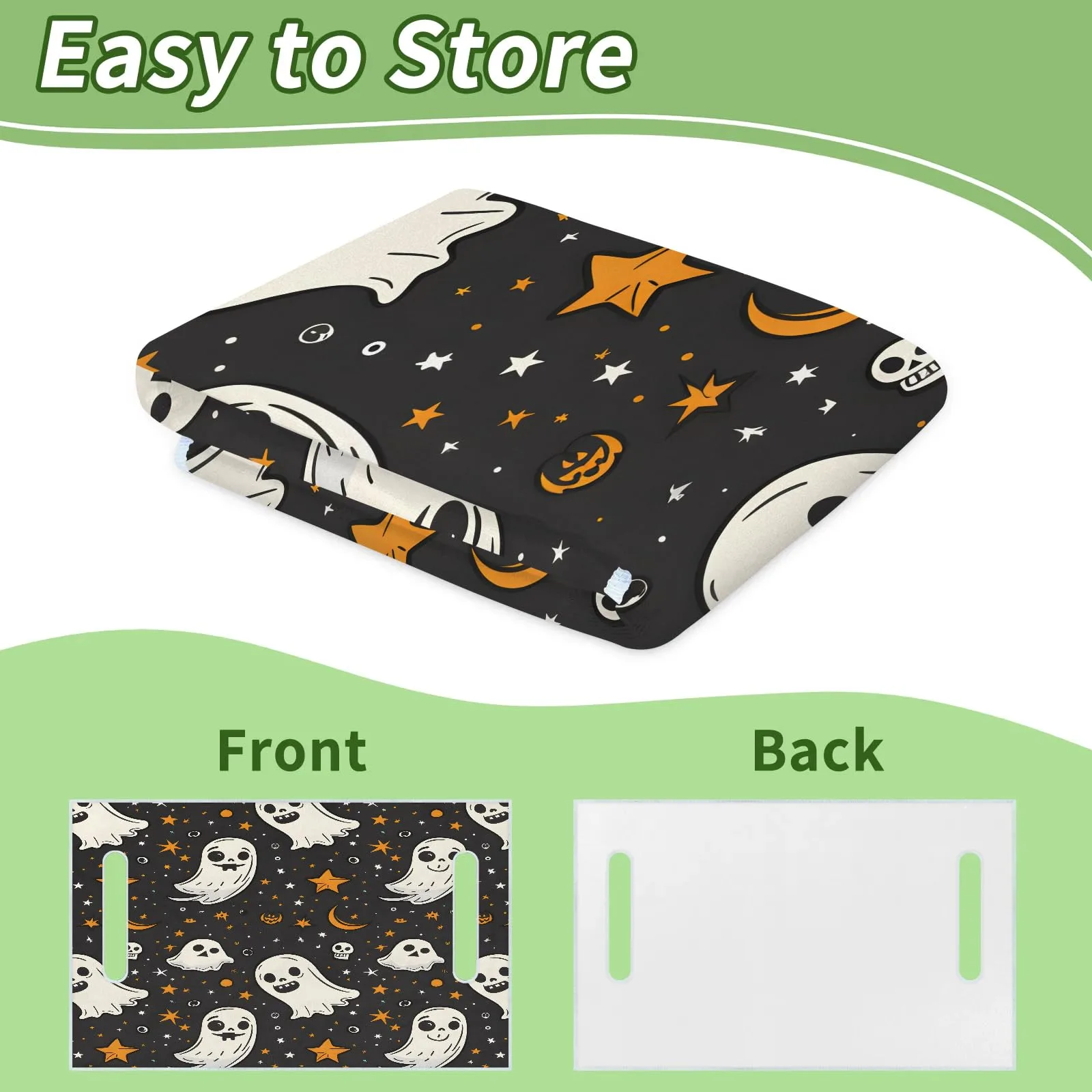 Tiveruda Halloween Ghost Moonlight Golf Cart Seat Cover image 4