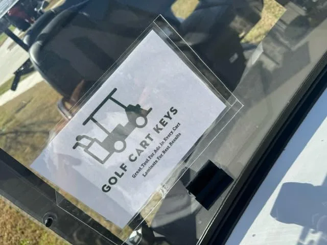 Golf Cart Keys Universal Windshield Message Holder image 2