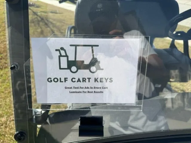Golf Cart Keys Universal Windshield Message Holder image 3