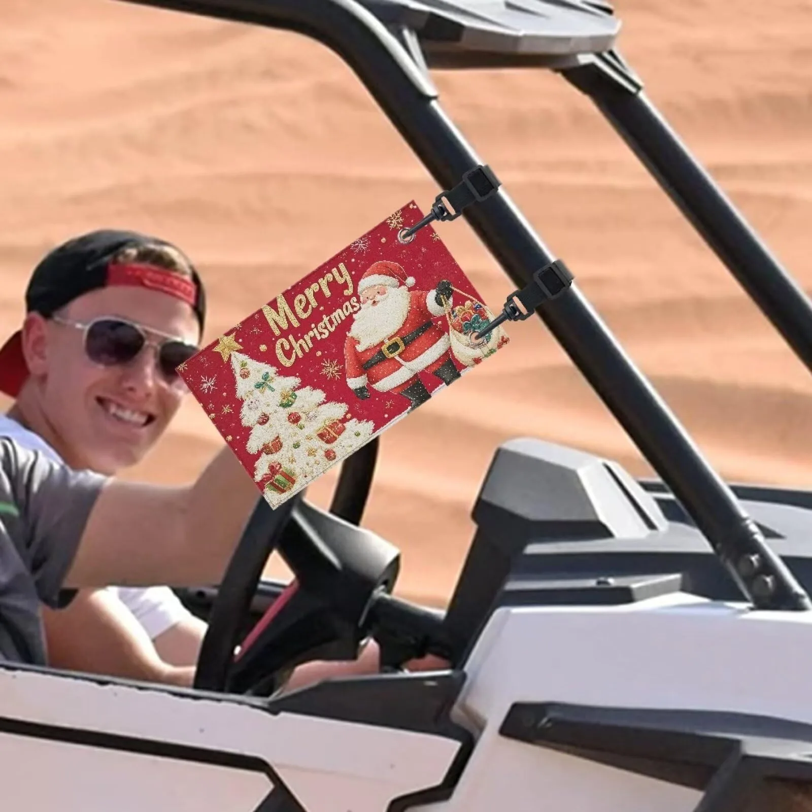 Rarucativ Red Holiday Golf Cart Seat Cover Blanket image 2