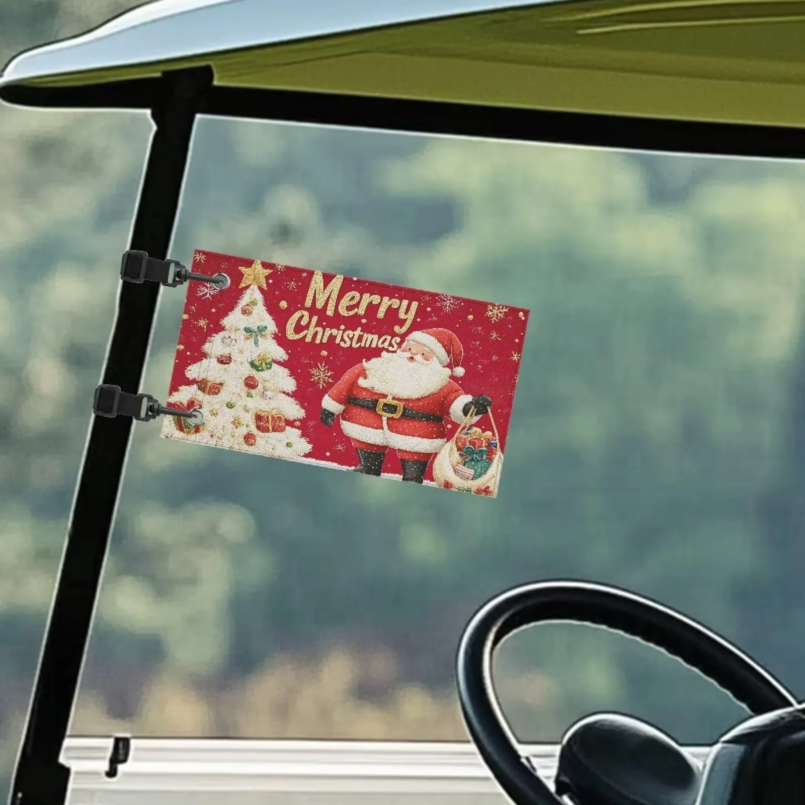 Rarucativ Red Holiday Golf Cart Seat Cover Blanket image 3