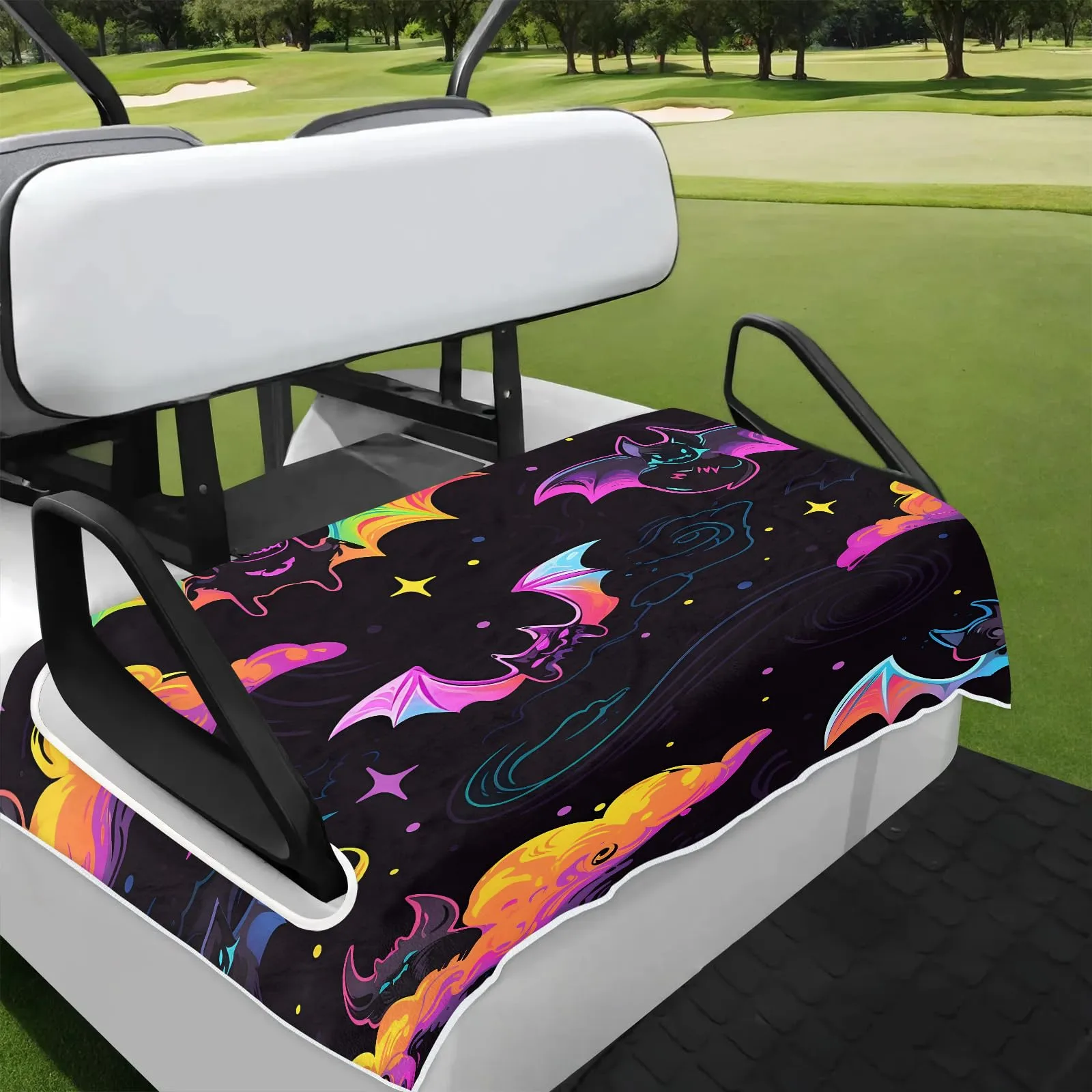 Tiveruda Bat Golf Cart Seat Cover for Double Seats