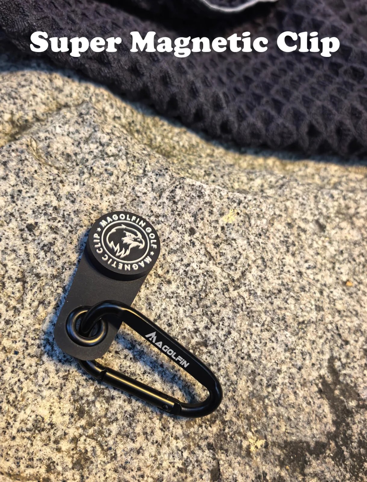 MAGOLFIN Magnetic Golf Towel Clip with Carabiner image 2