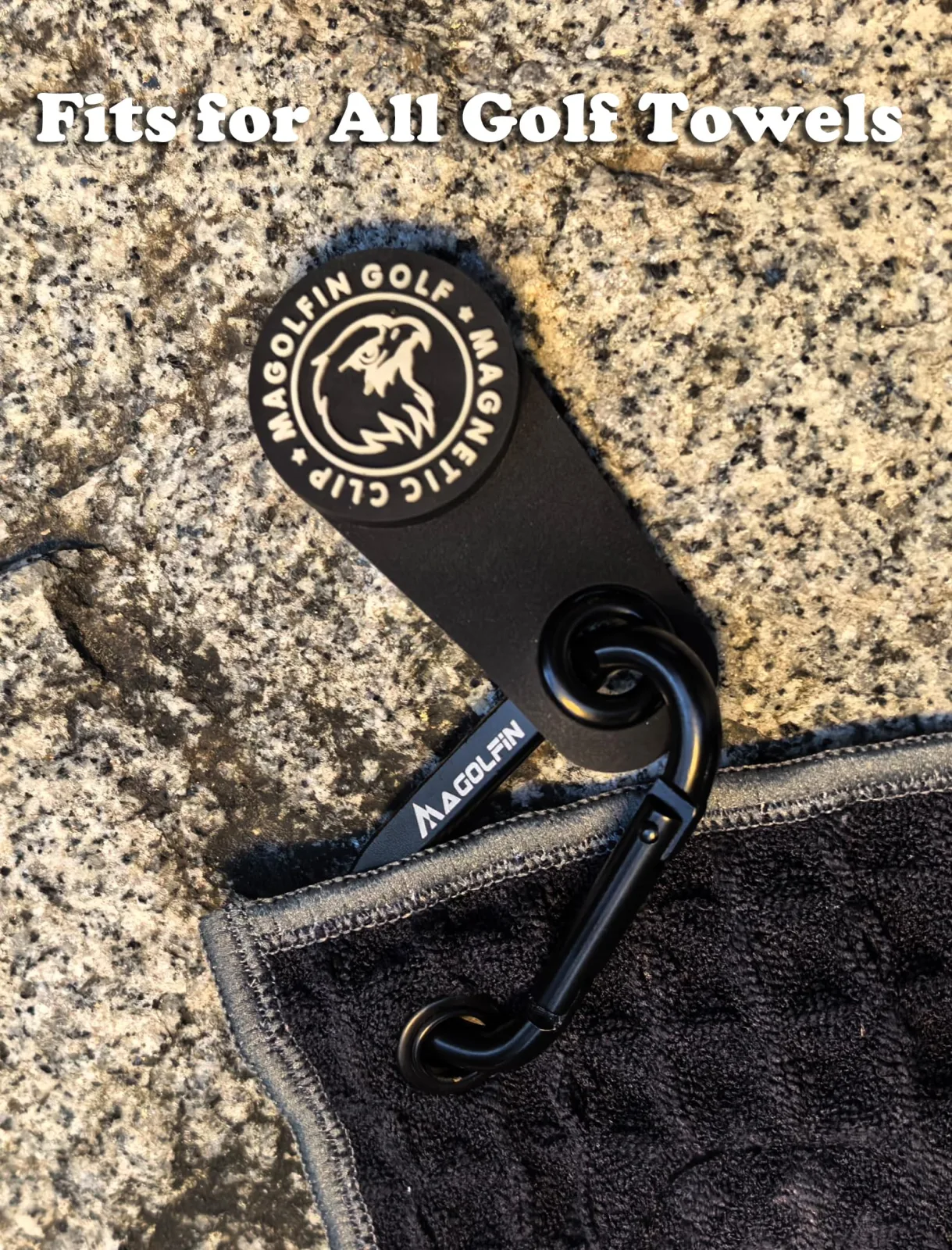 MAGOLFIN Magnetic Golf Towel Clip with Carabiner image 3
