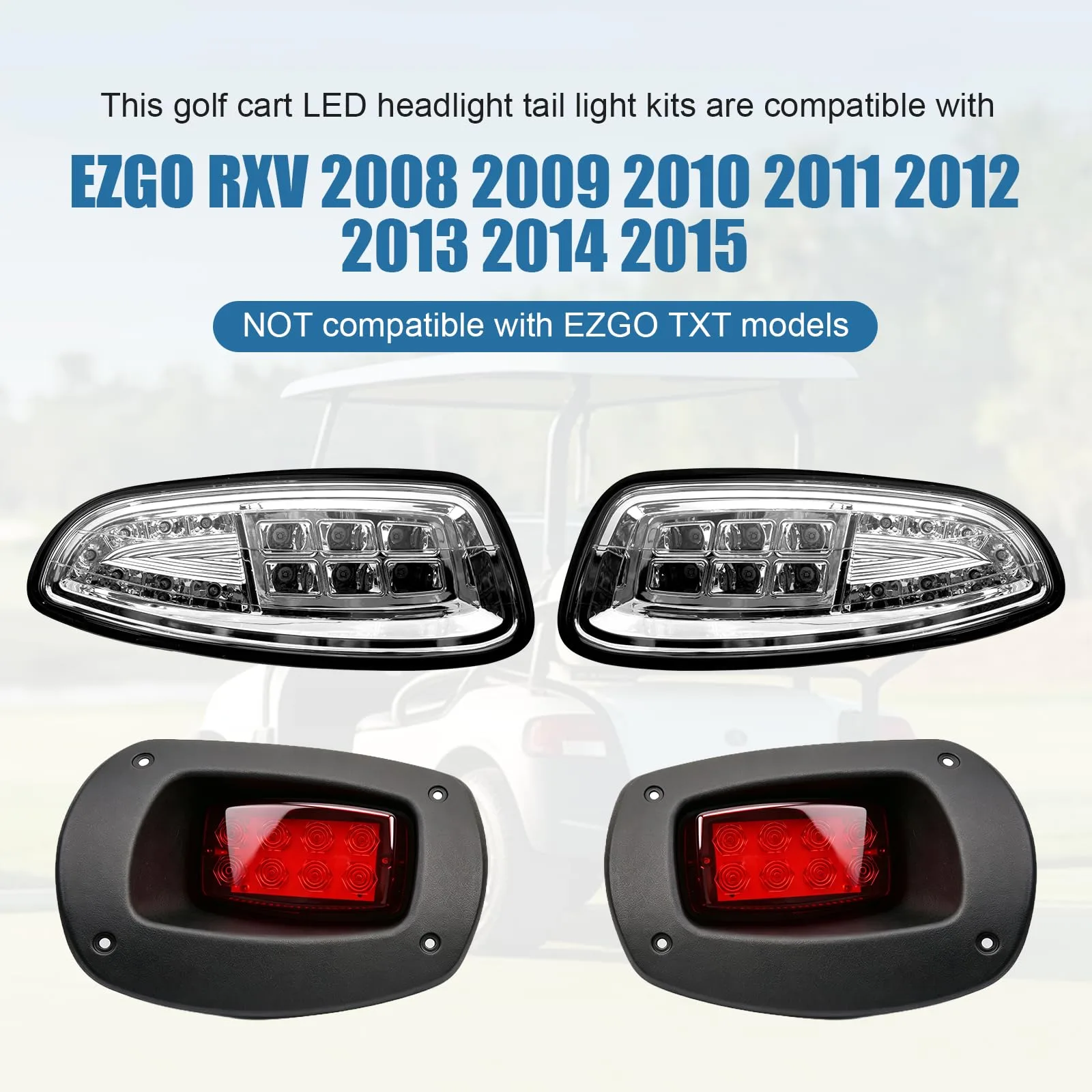 zhengyu A00045 LED Light Kit for E-Z-GO RXV 2008-2015 image 2
