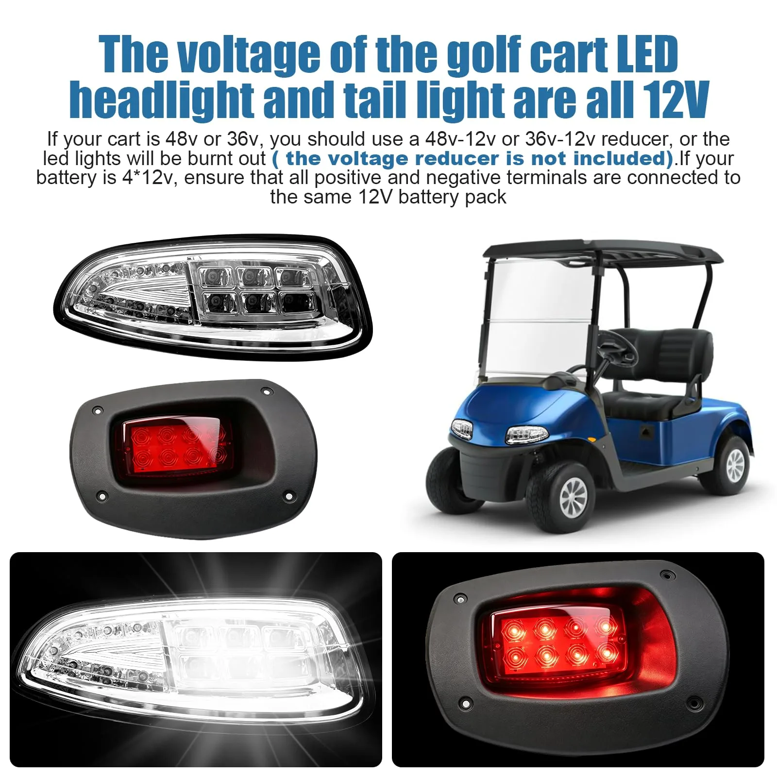 zhengyu A00045 LED Light Kit for E-Z-GO RXV 2008-2015 image 3