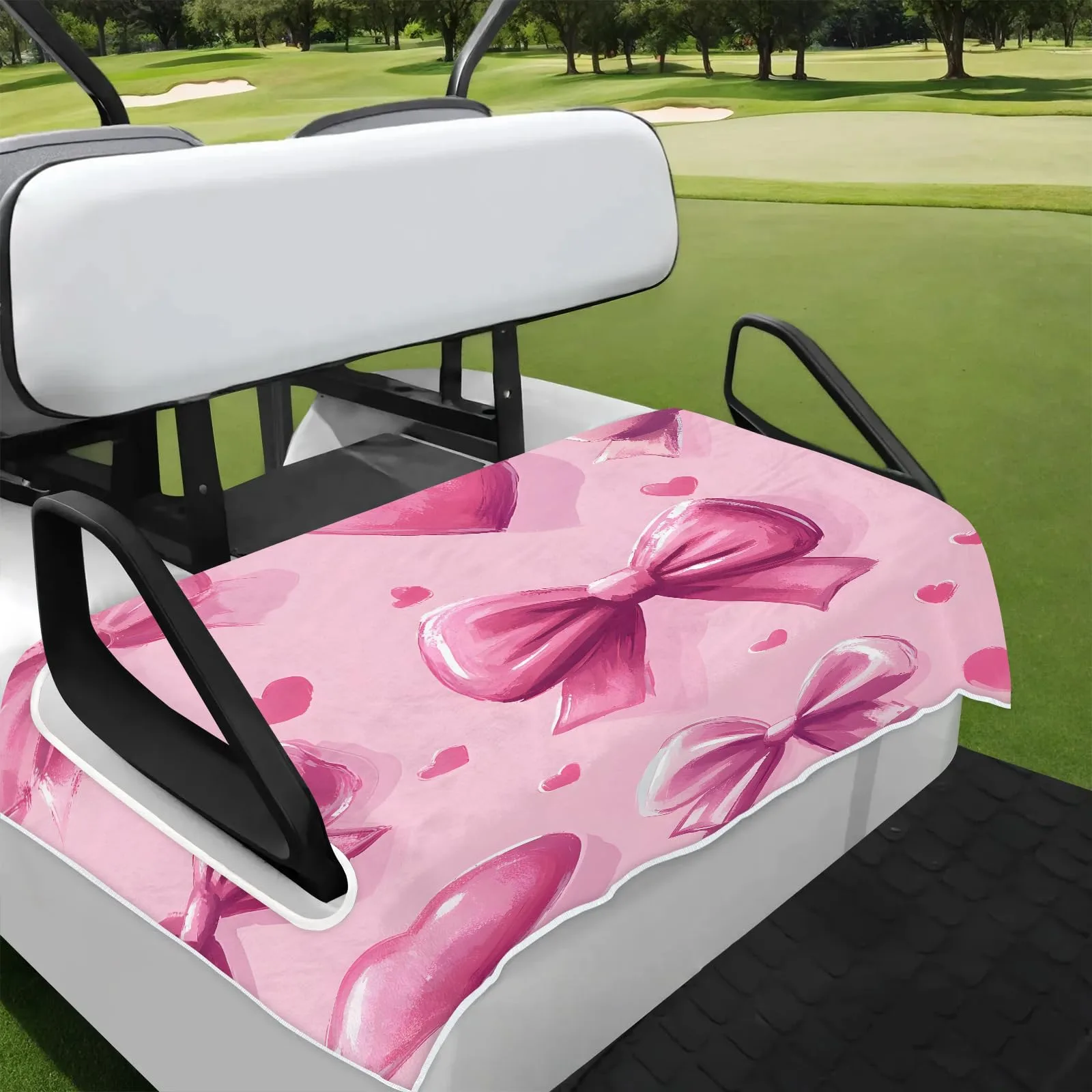 Tiveruda Purple Bowknot Golf Cart Seat Cover Blanket