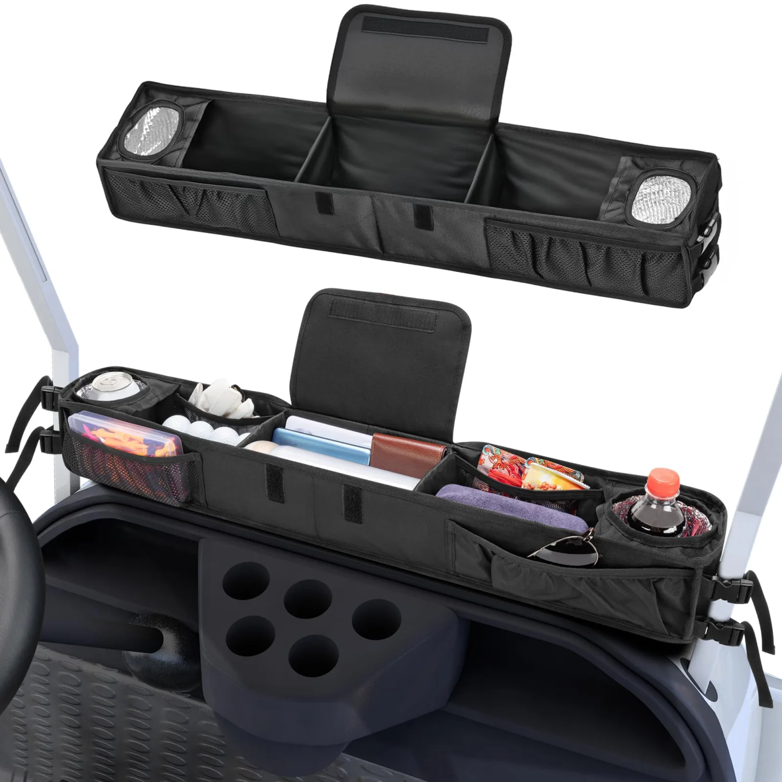 MWKHZIL Golf Cart Storage Basket for E-Z-GO Valor 4 Passenger (2017-2026)