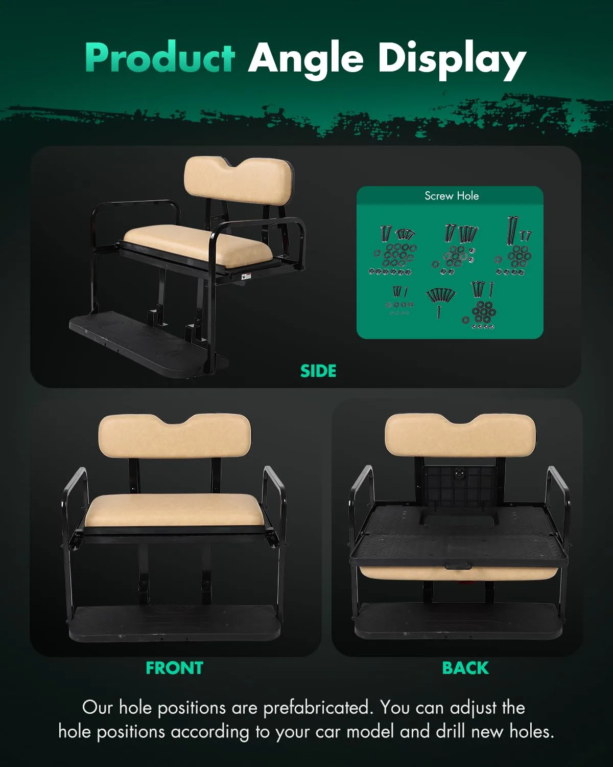 SCITOO Rear Seat Kit for E-Z-GO TXT 1995-Up image 3