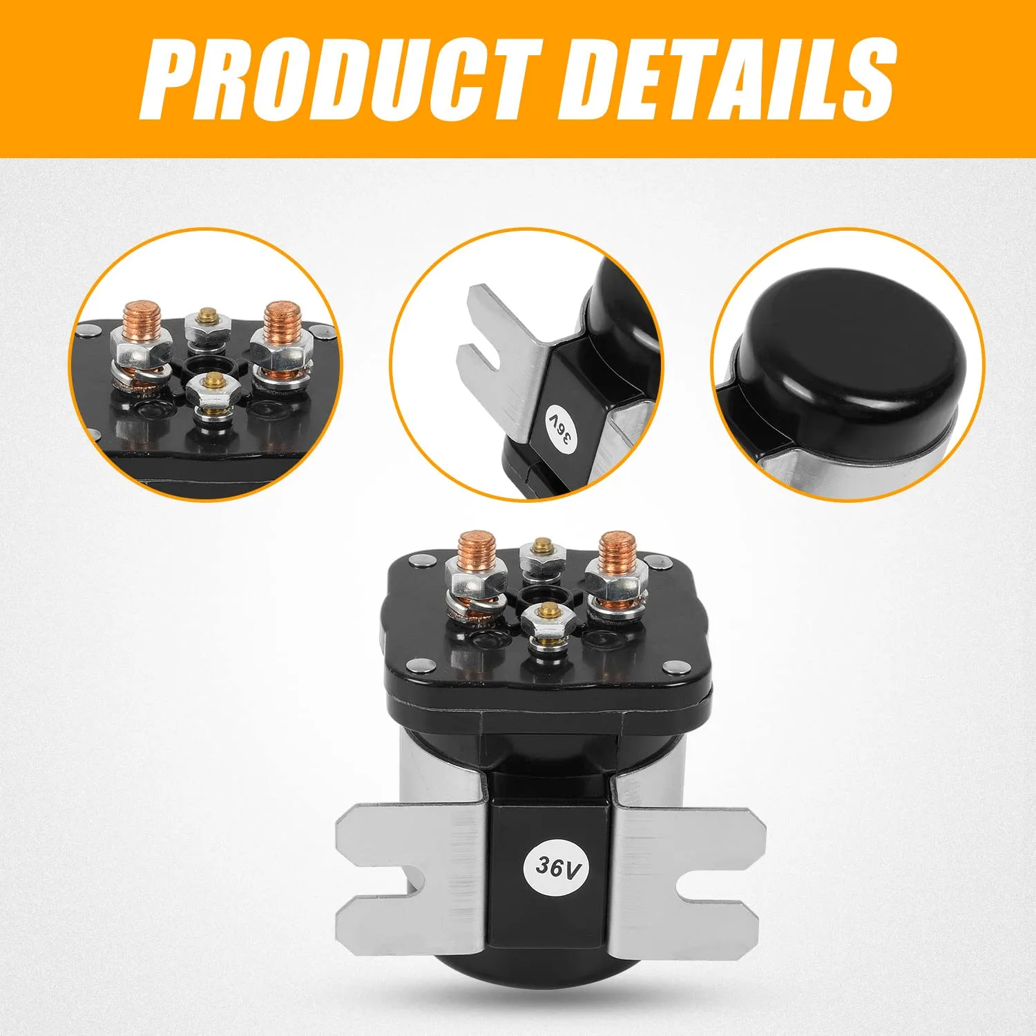 RANSOTO WWJ243 36V Solenoid for Electric Golf Carts image 2