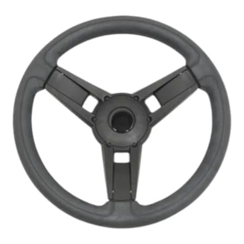 Black Soft-Touch Steering Wheel for E-Z-GO RXV with Adapter