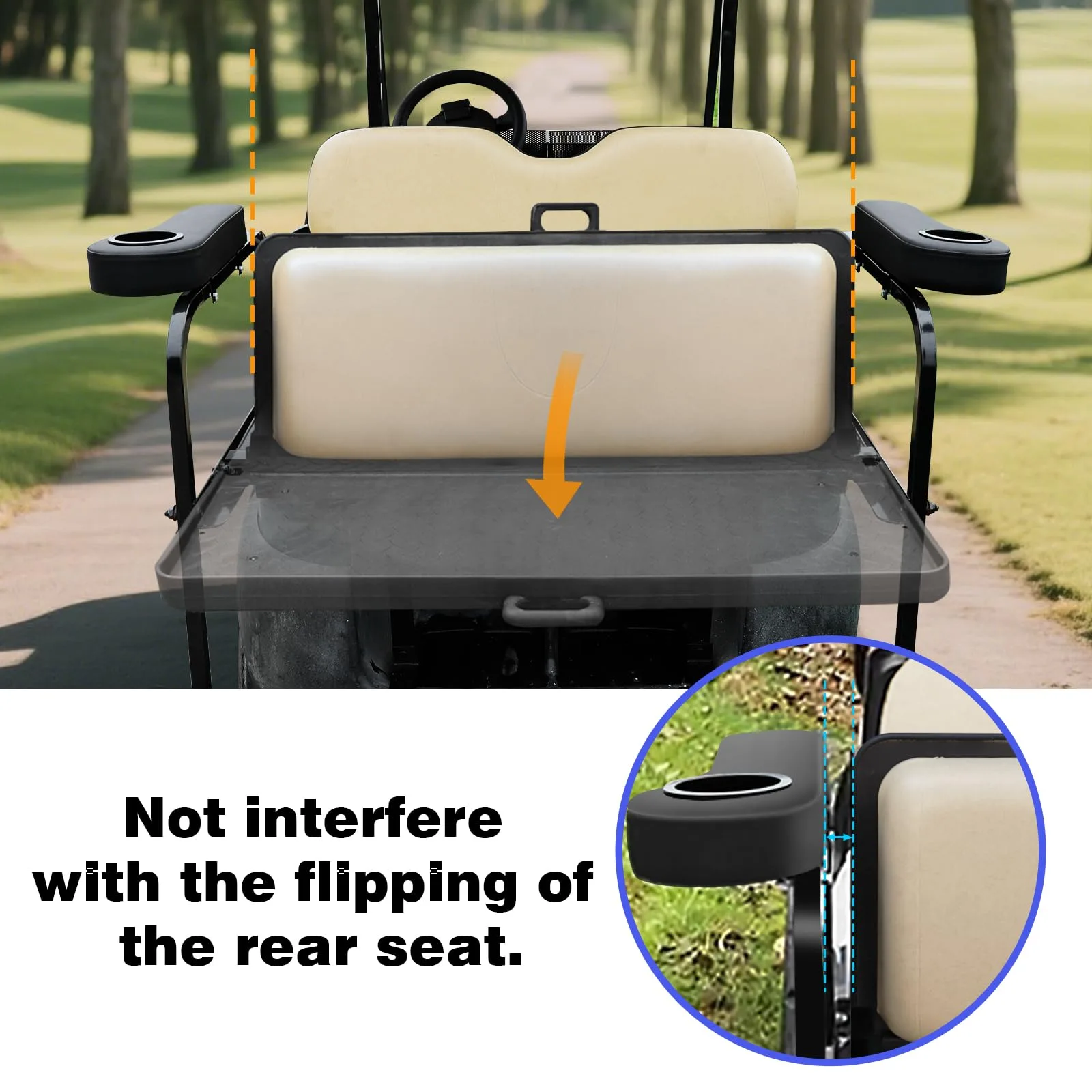Roykaw Golf Cart Armrest with Cup Holder image 3