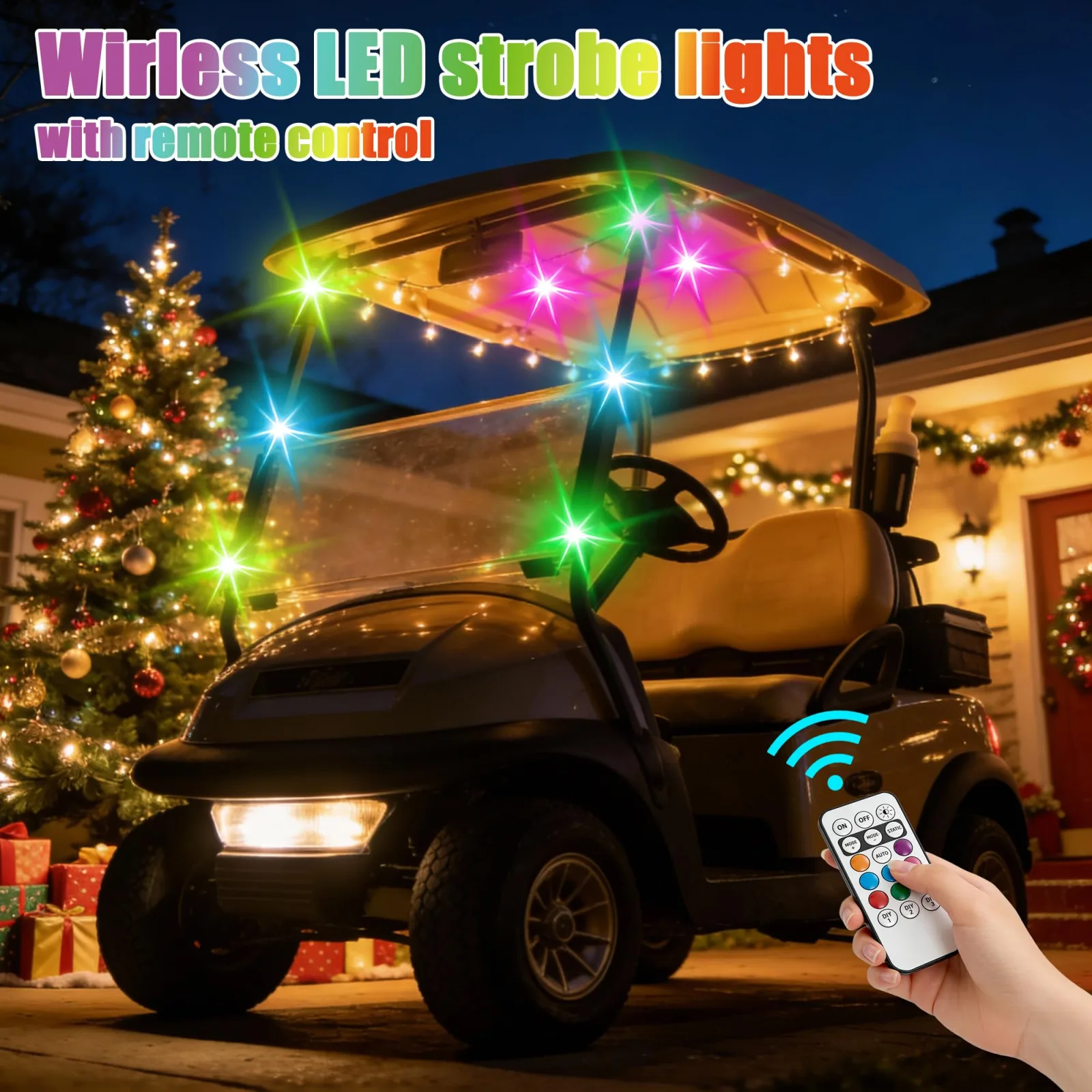 10L0L Golf Cart Rock Light Kit with 6 Wireless LED Lights image 3