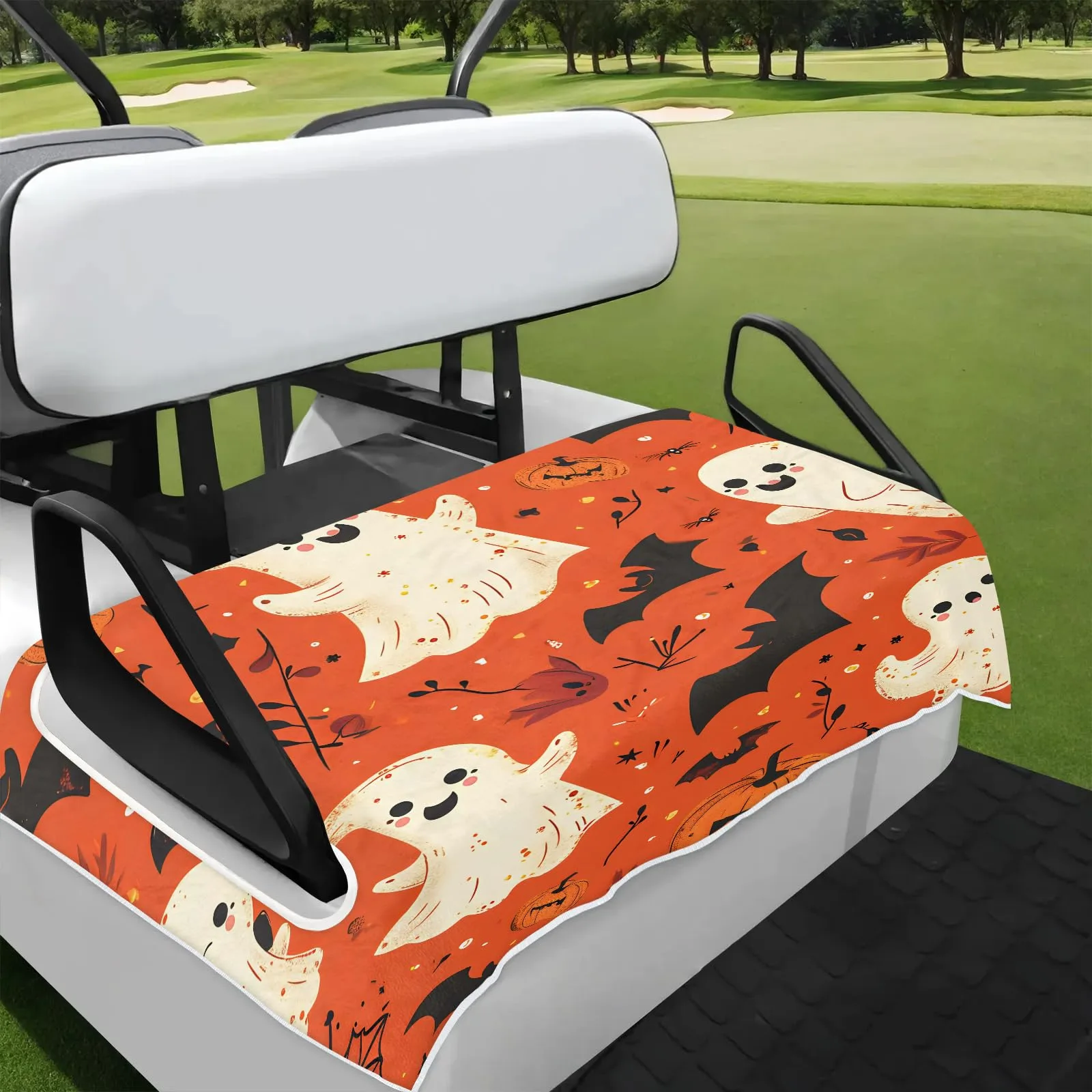 Tiveruda Halloween Ghost Golf Cart Seat Cover, 51 x 31 in