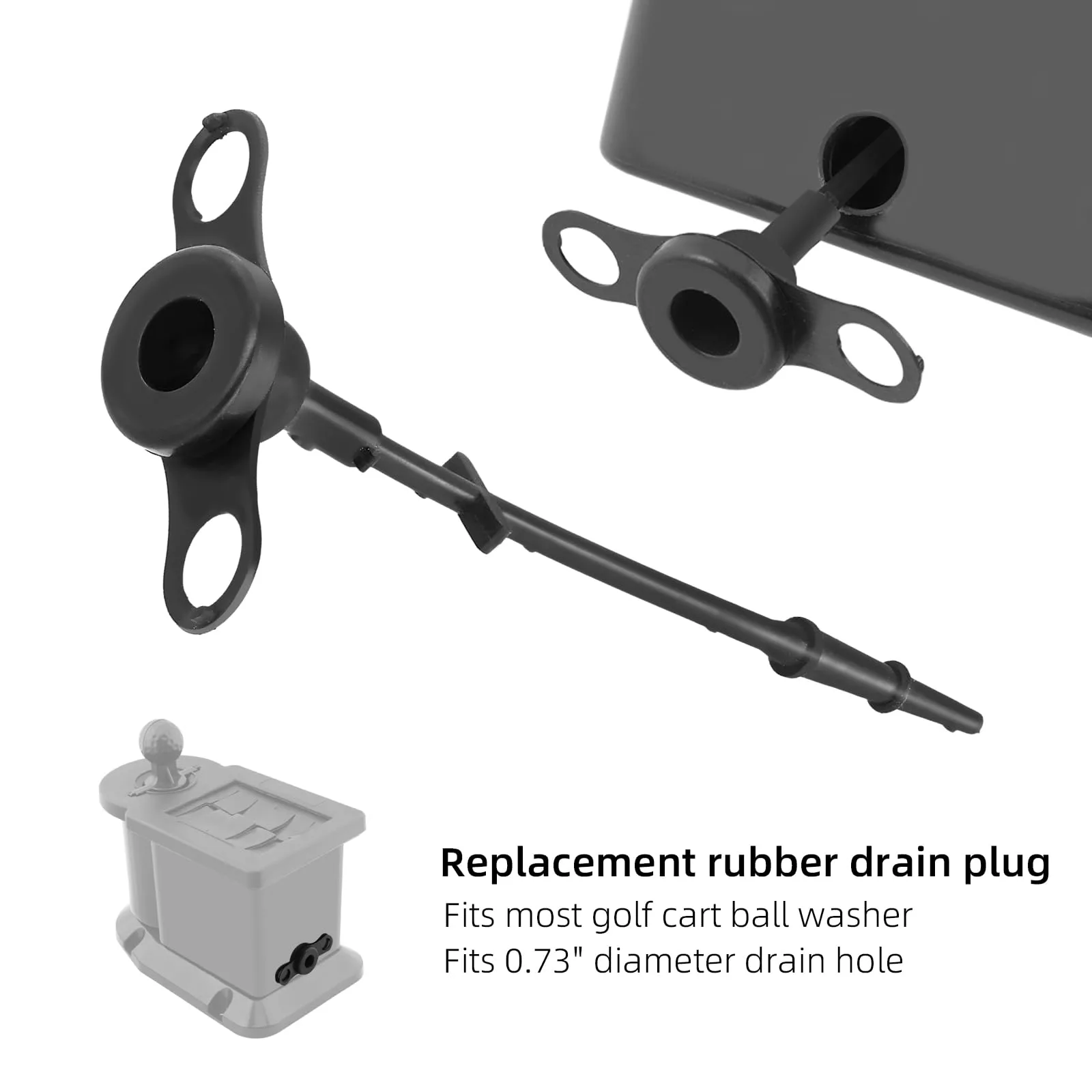 Roykaw Golf Cart Ball Washer Rubber Drain Plug image 4