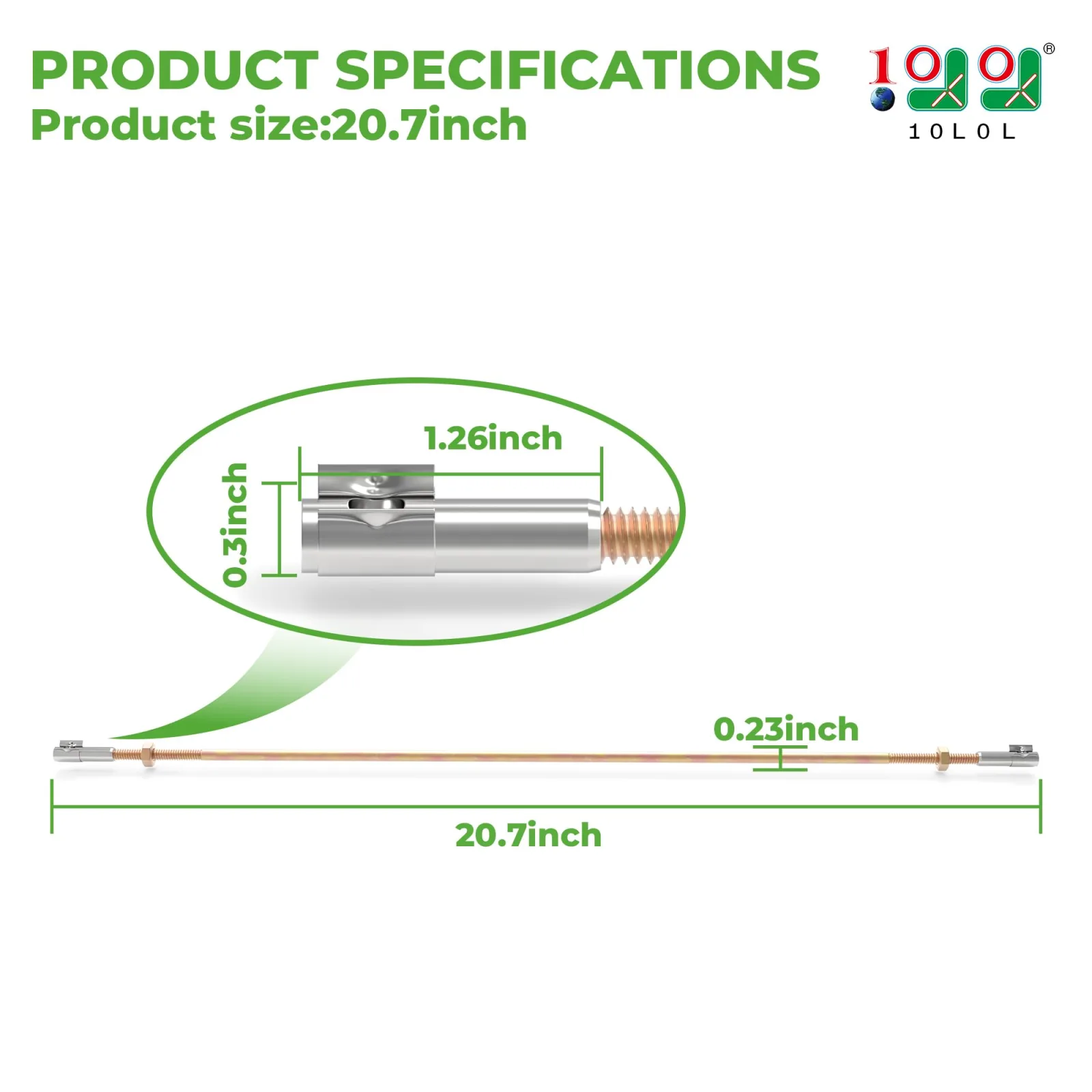 10L0L Accelerator Pivot Rod for Club Car DS Gas image 3