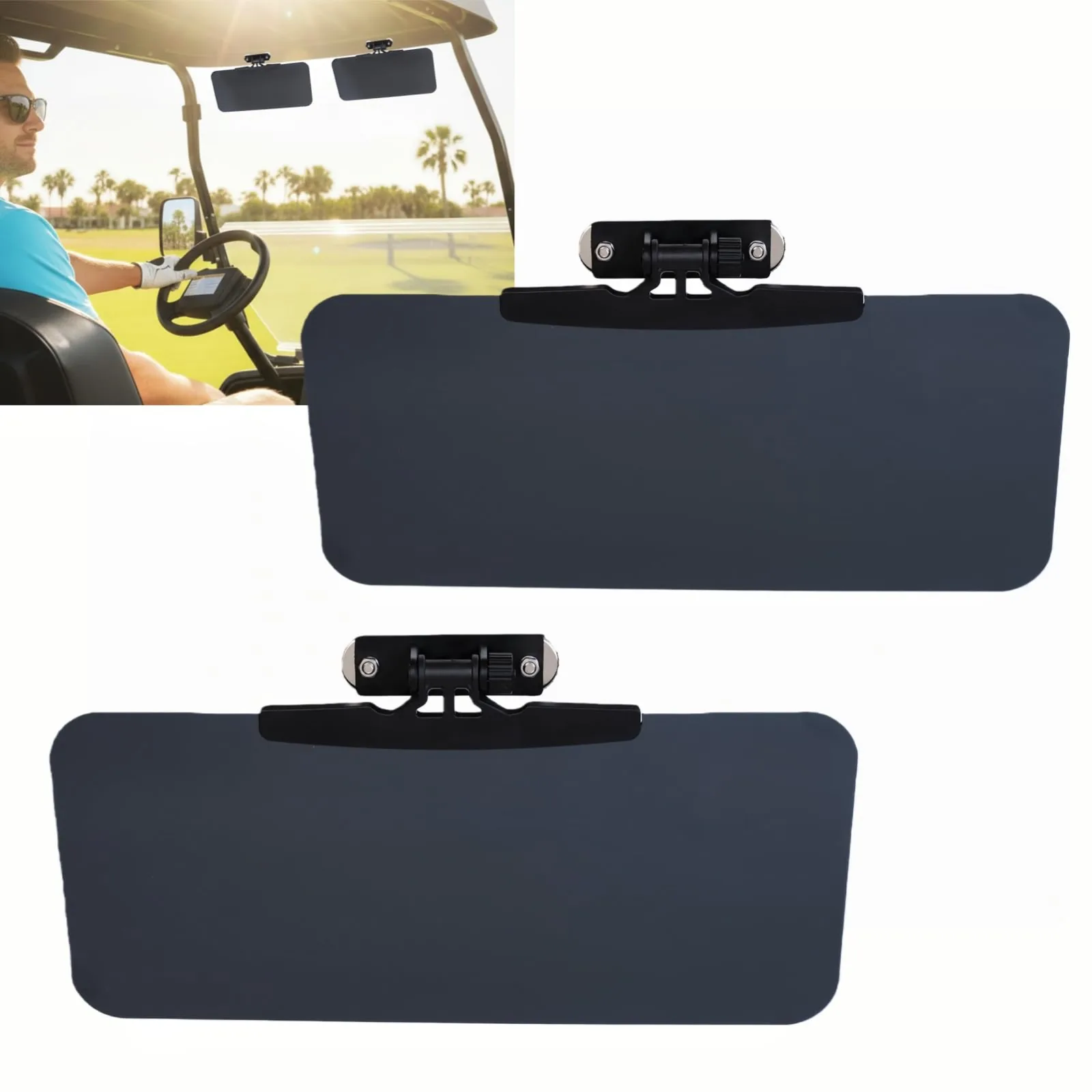 Woho Touchscreen Cover and Magnetic Sun Visor for Golf Carts image 3
