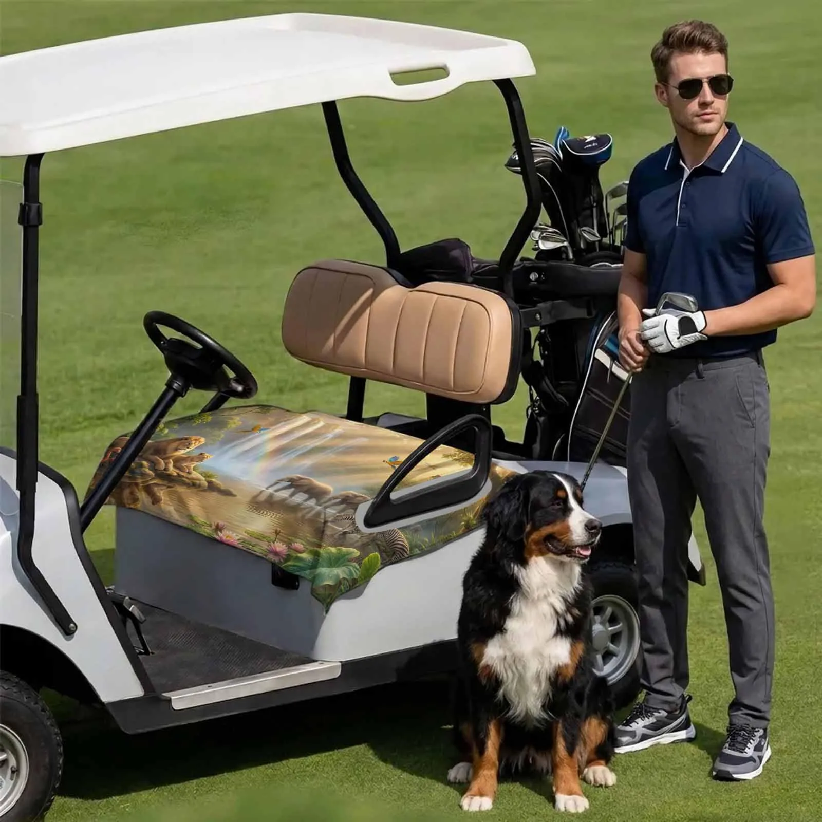 DecorLovee Golf Cart Seat Cover for EZGO and Club Car image 3