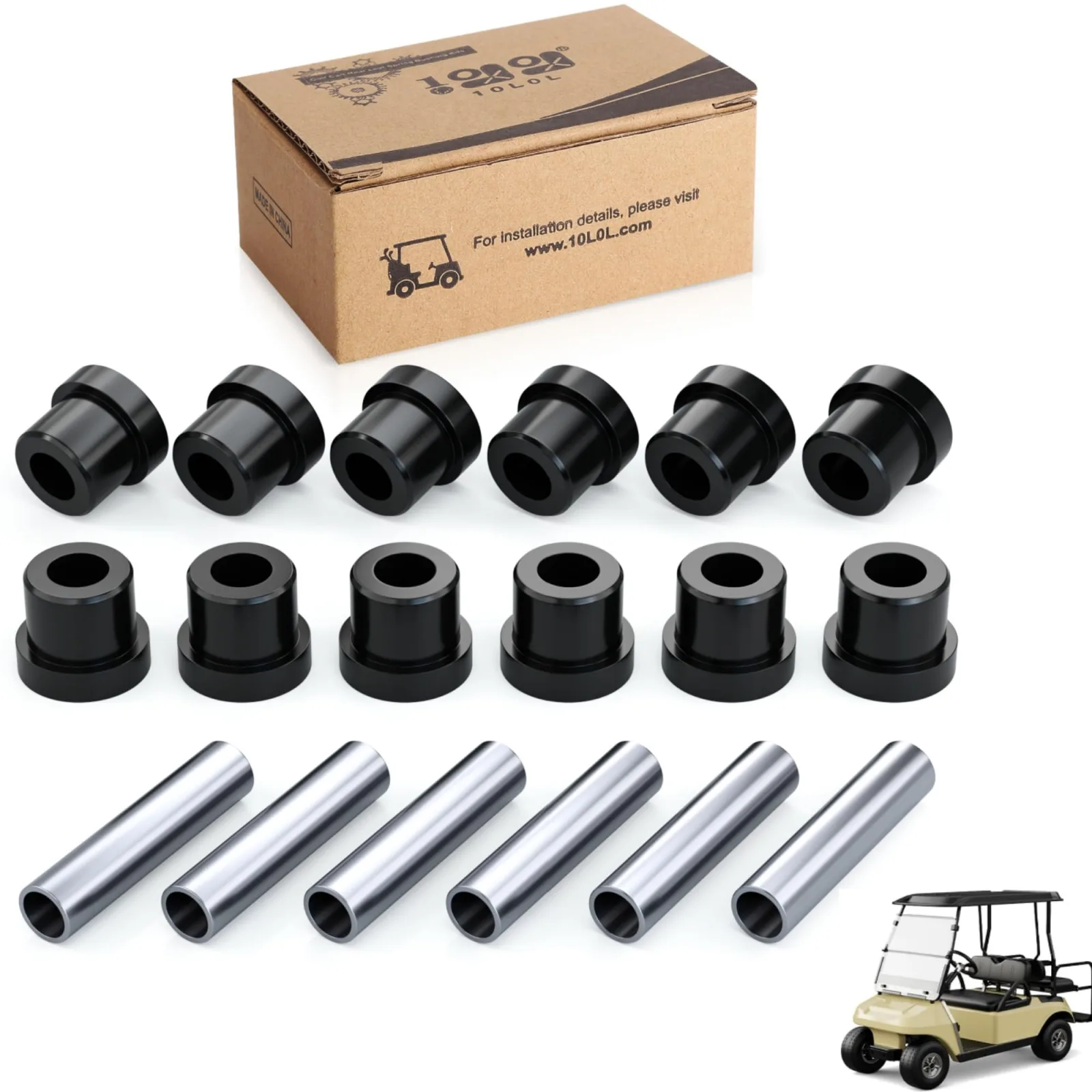 10L0L Golf Cart Spring Bushing Kit for Club Car DS and EZGO TXT
