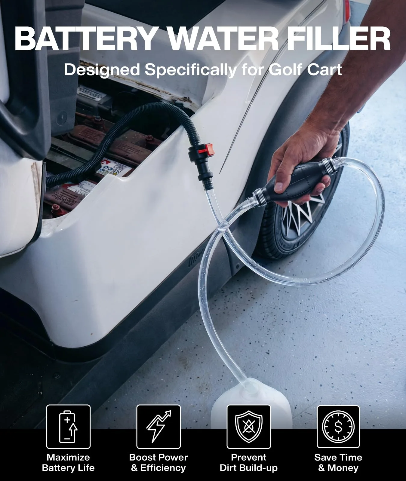 OMEIPMEO Golf Cart Battery Water Filler Pump image 2
