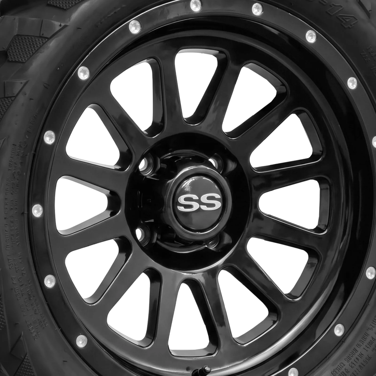 Huskey 14-Inch Golf Cart Wheels with 23x10-14 Tires image 3