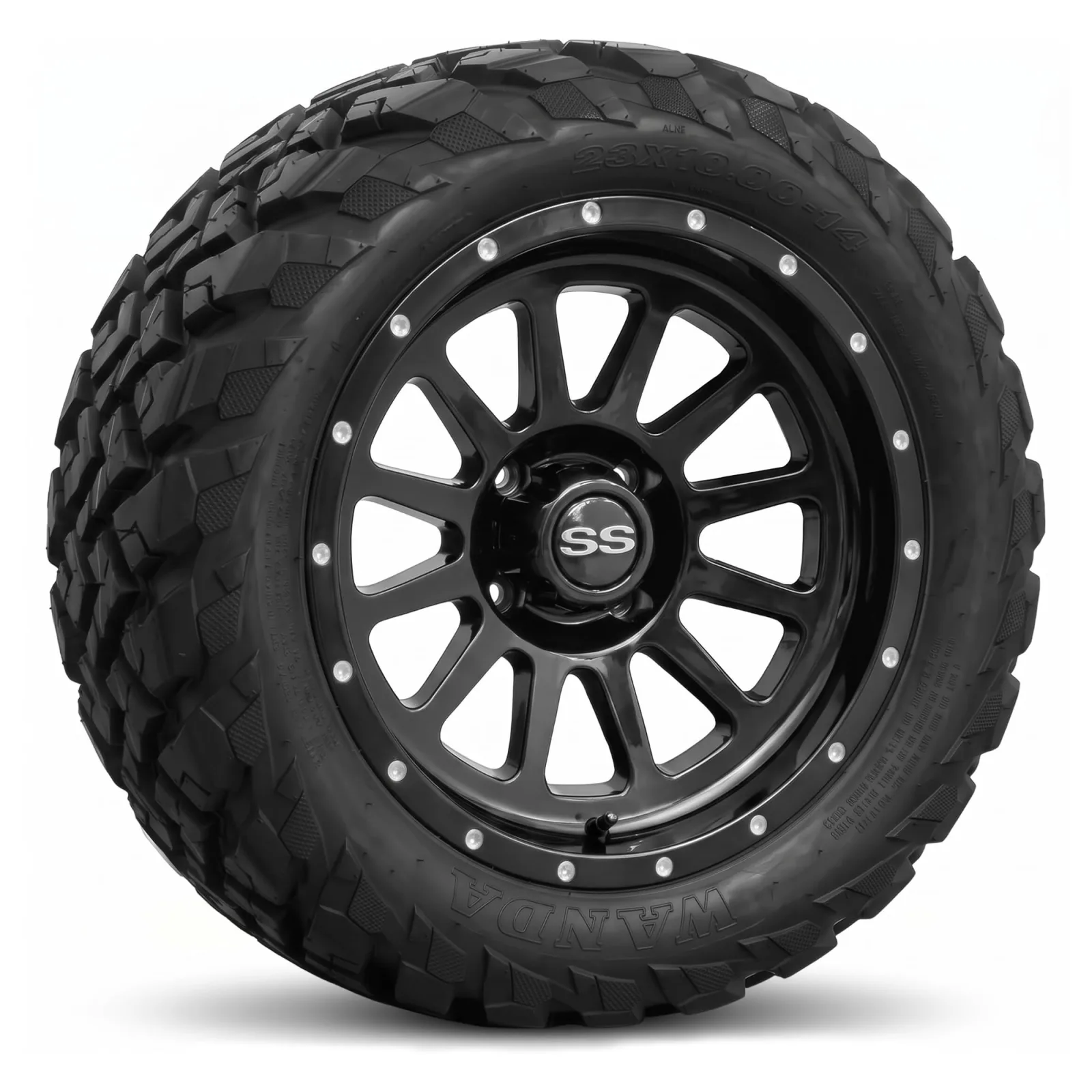 Huskey 14-Inch Golf Cart Wheels with 23x10-14 Tires