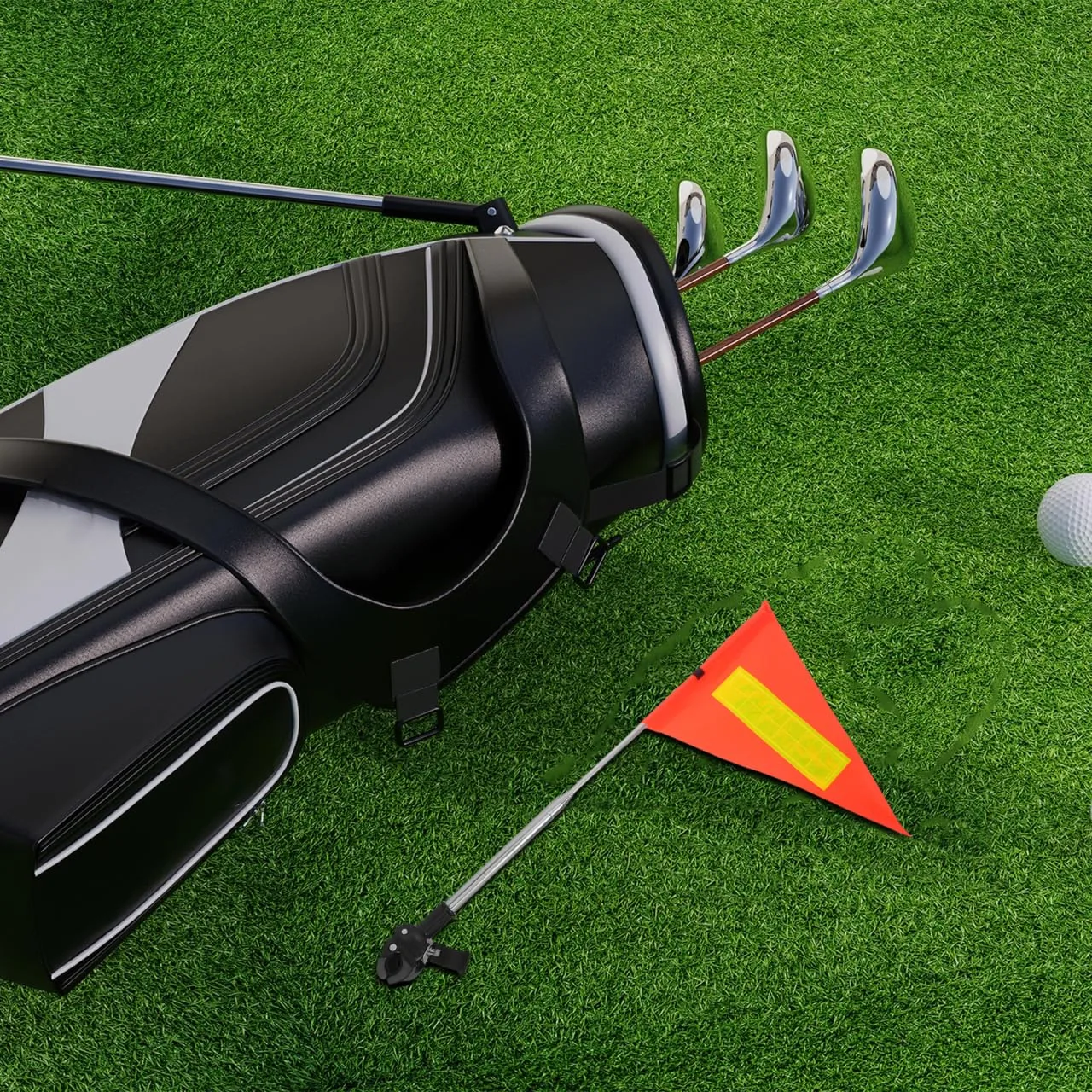 Balacoo Reflective Golf Cart Flag Pole RT11A2210OAVT630OSIZZ image 4